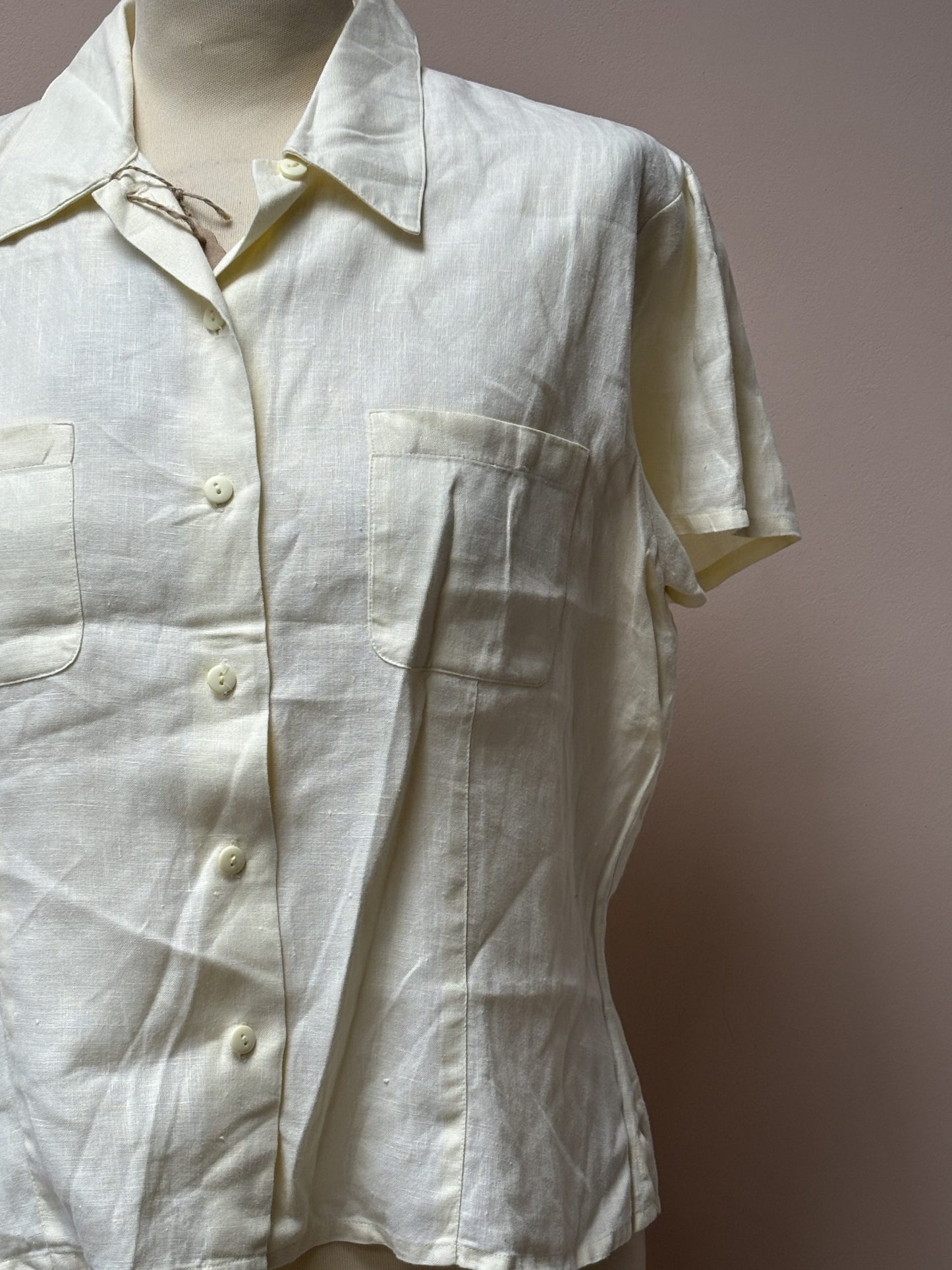 Cream linen top size 8/10