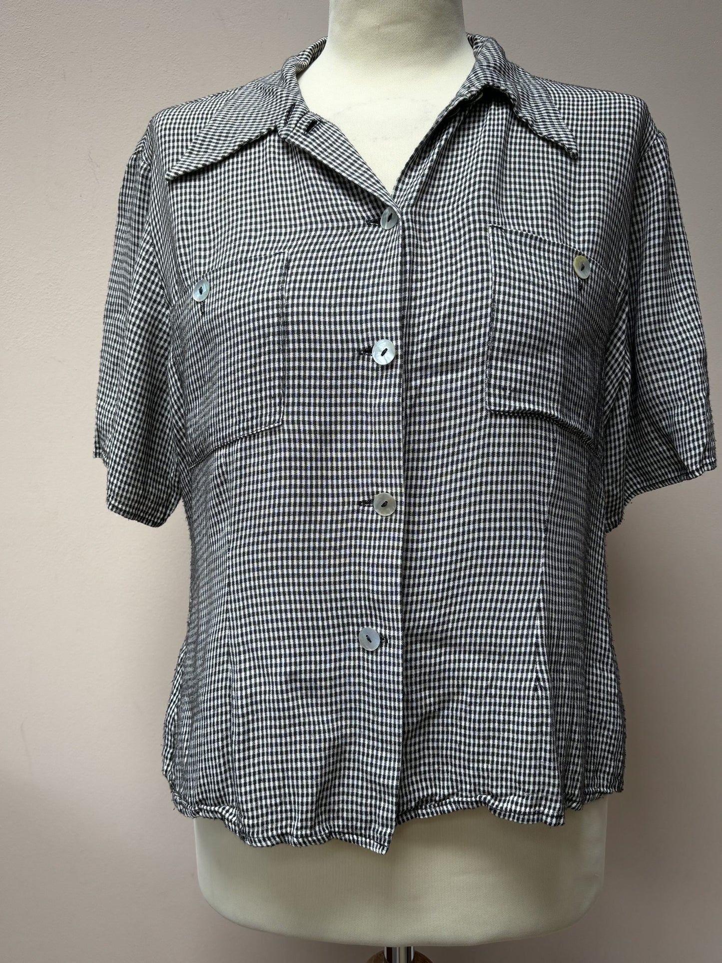 Vintage check top size 10/12