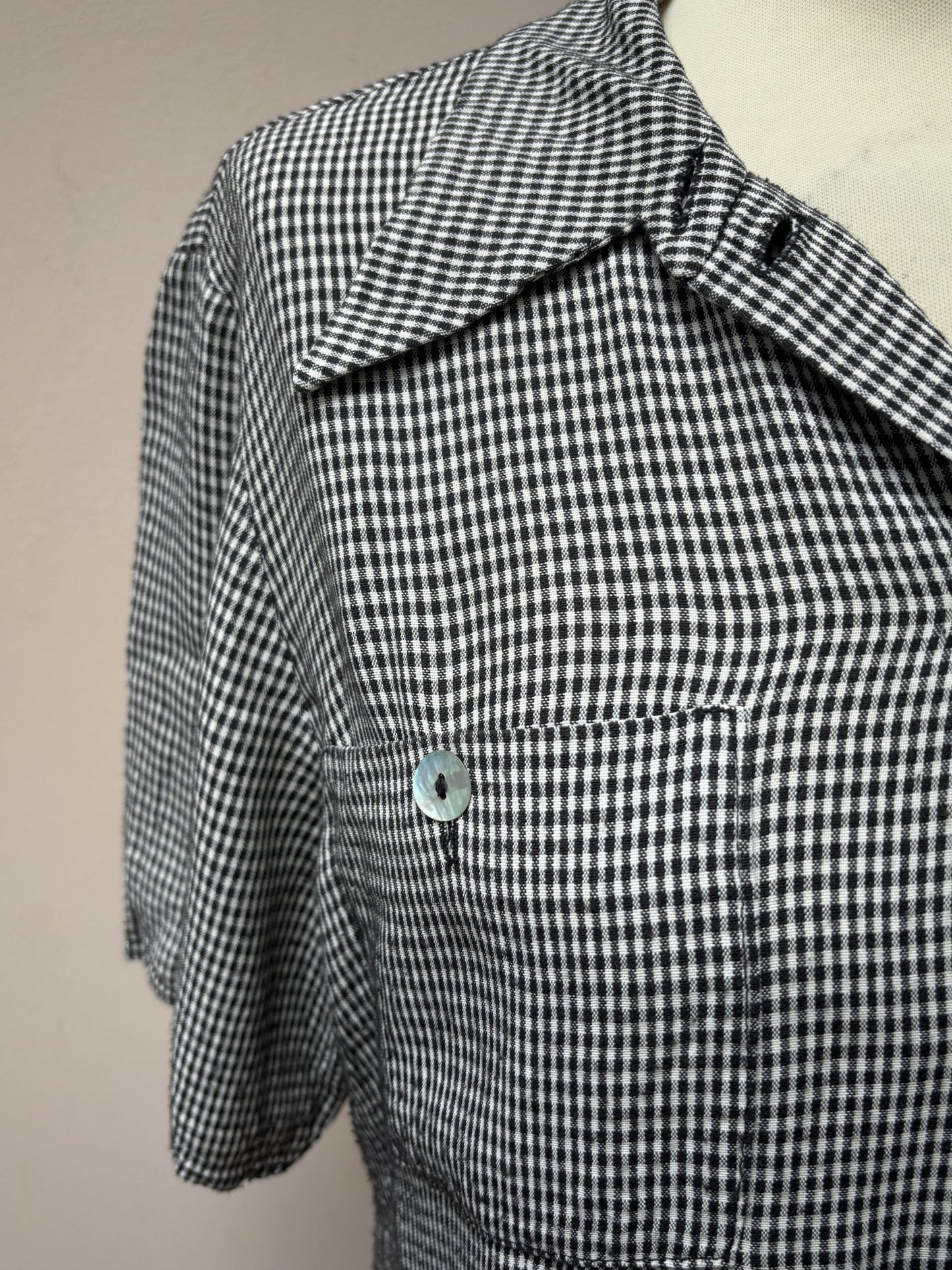 Vintage check top size 10/12