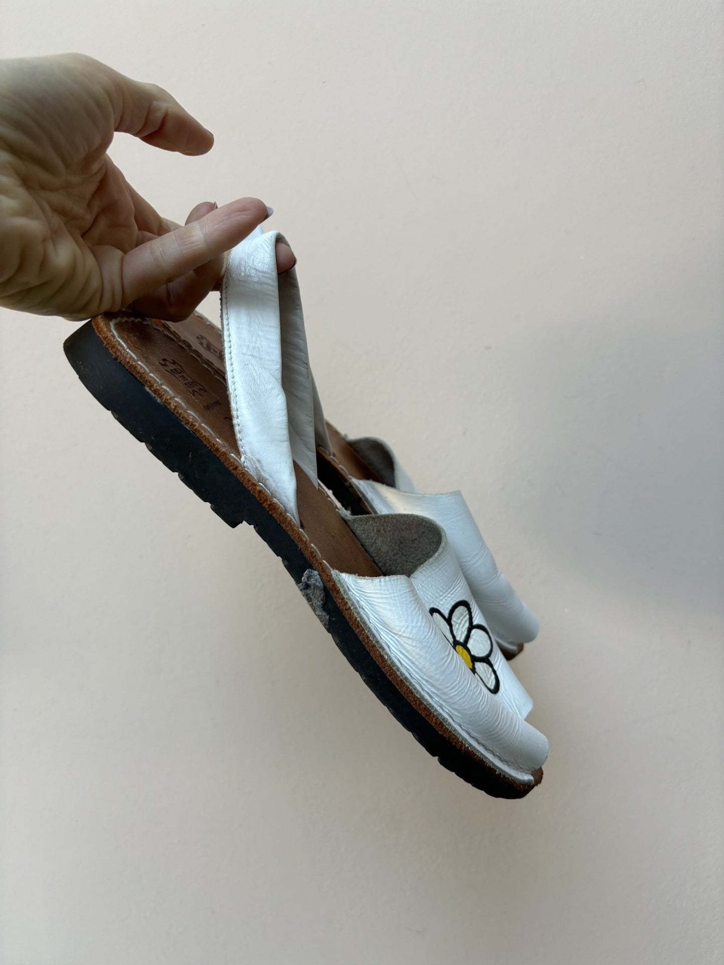 Leather slingback sandals size UK6