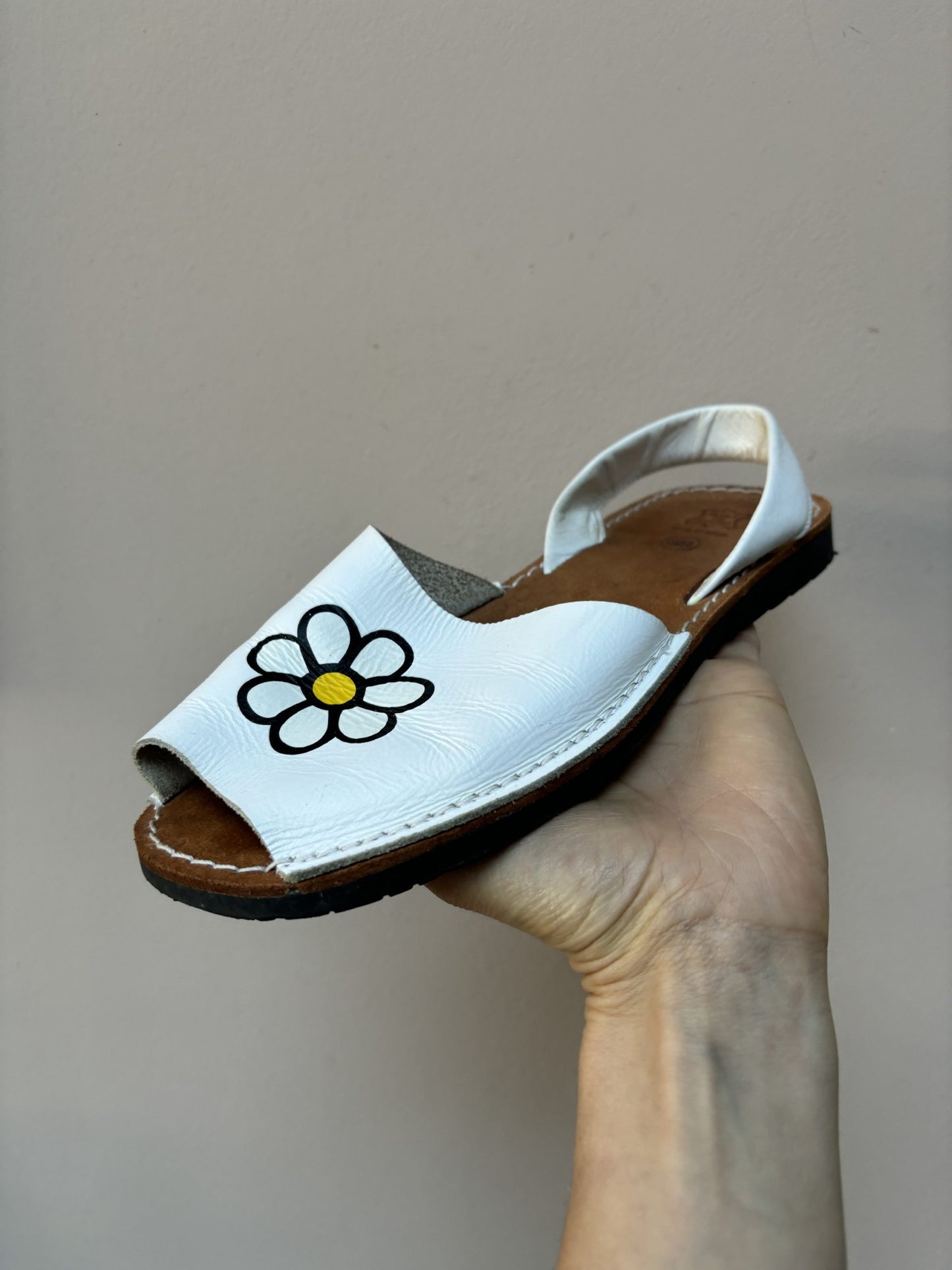 Leather slingback sandals size UK6