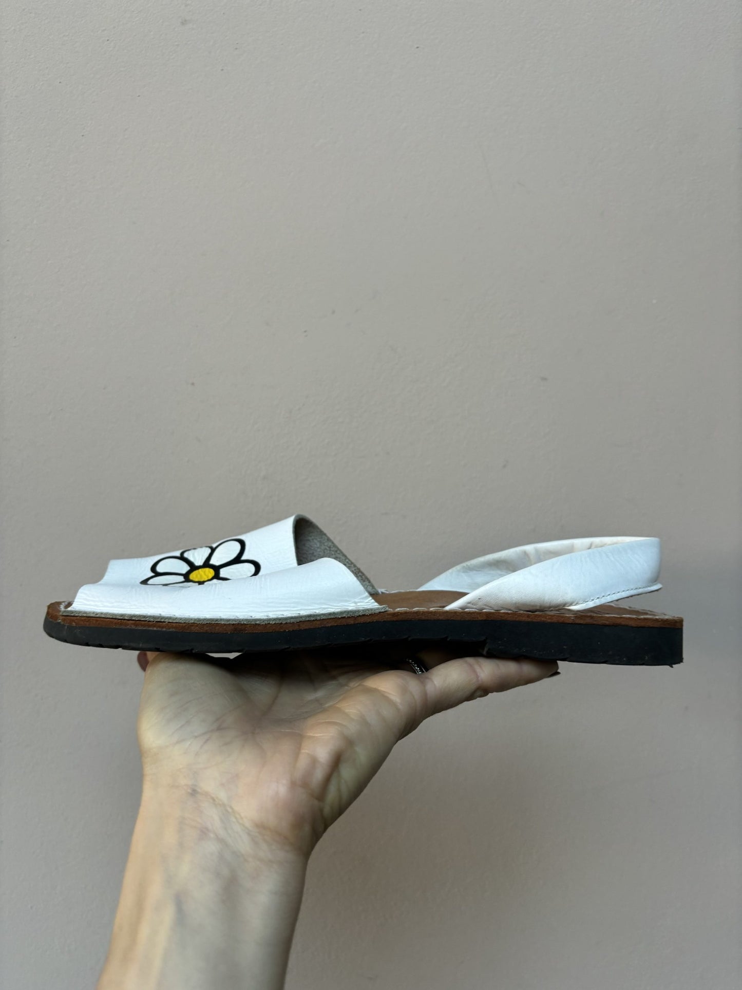 Leather slingback sandals size UK6