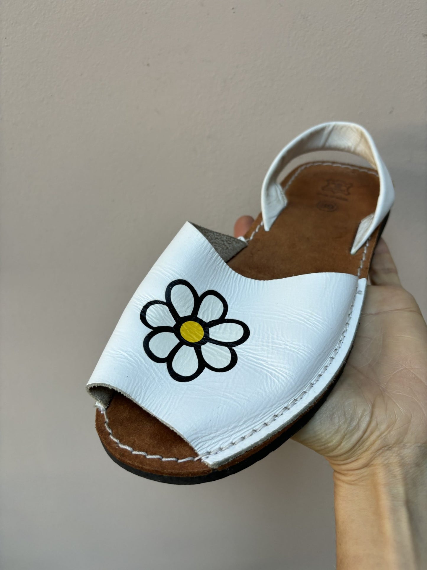 Leather slingback sandals size UK6