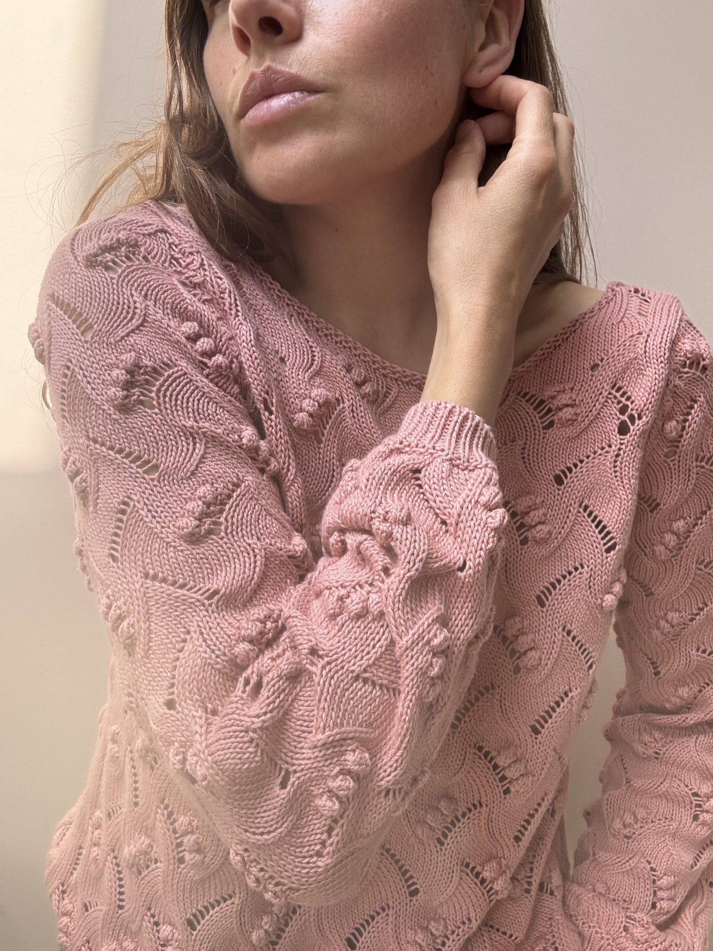 Sezane pink cotton jumper size S