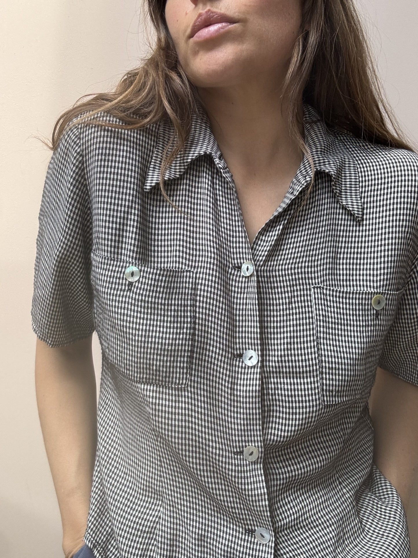 Vintage check top size 10/12