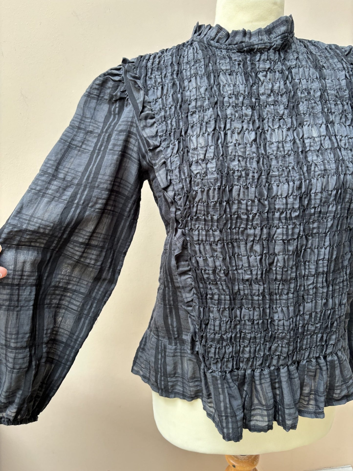 Smocked front top size 10