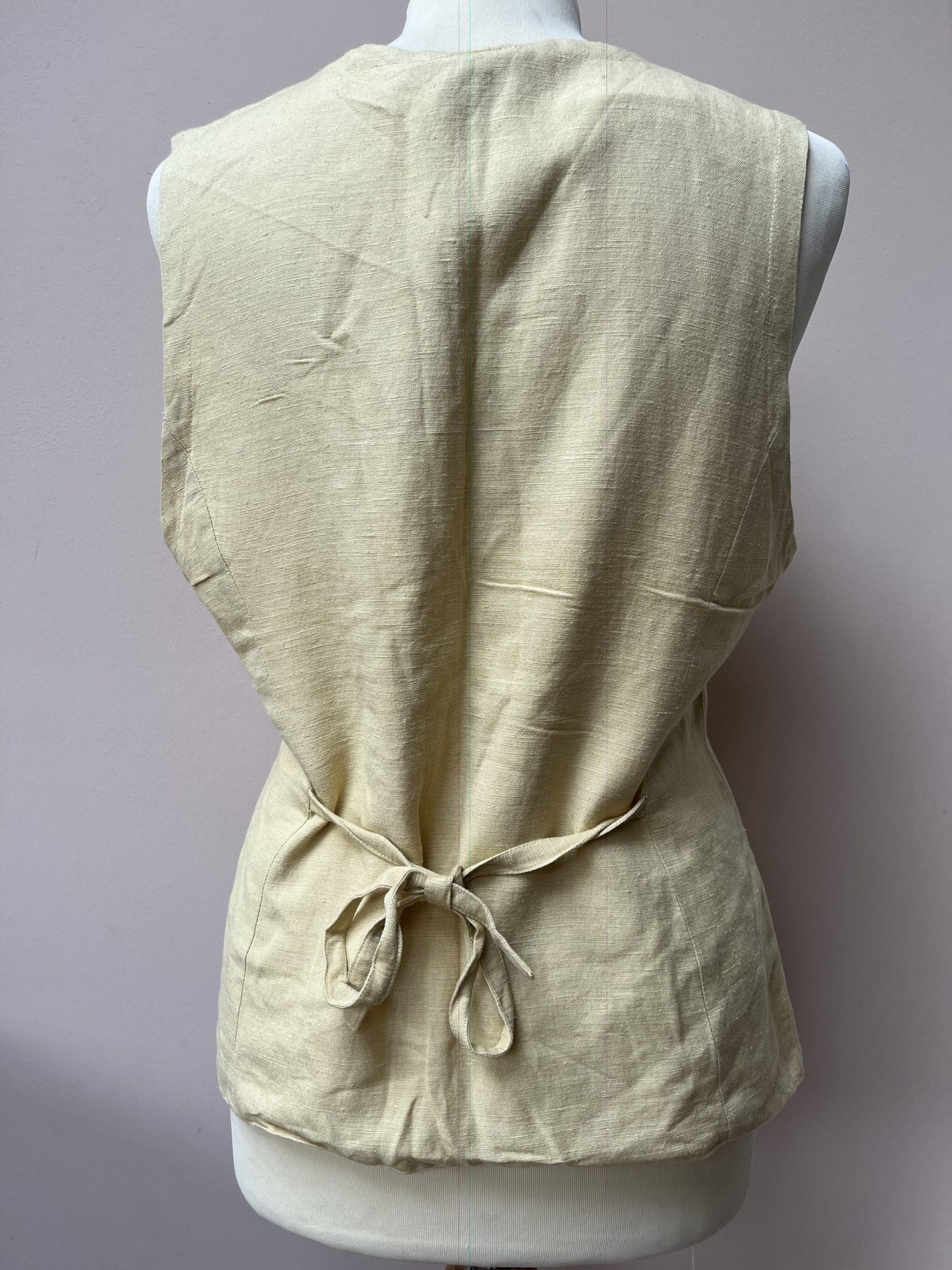 Vintage cotton linen waistcoat size 8/10