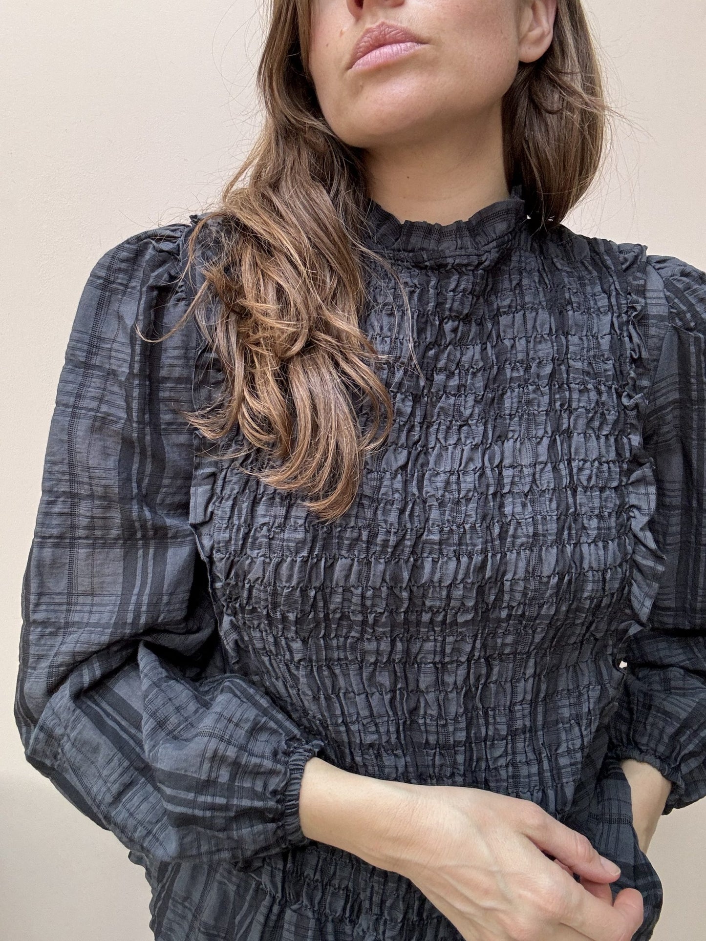 Smocked front top size 10