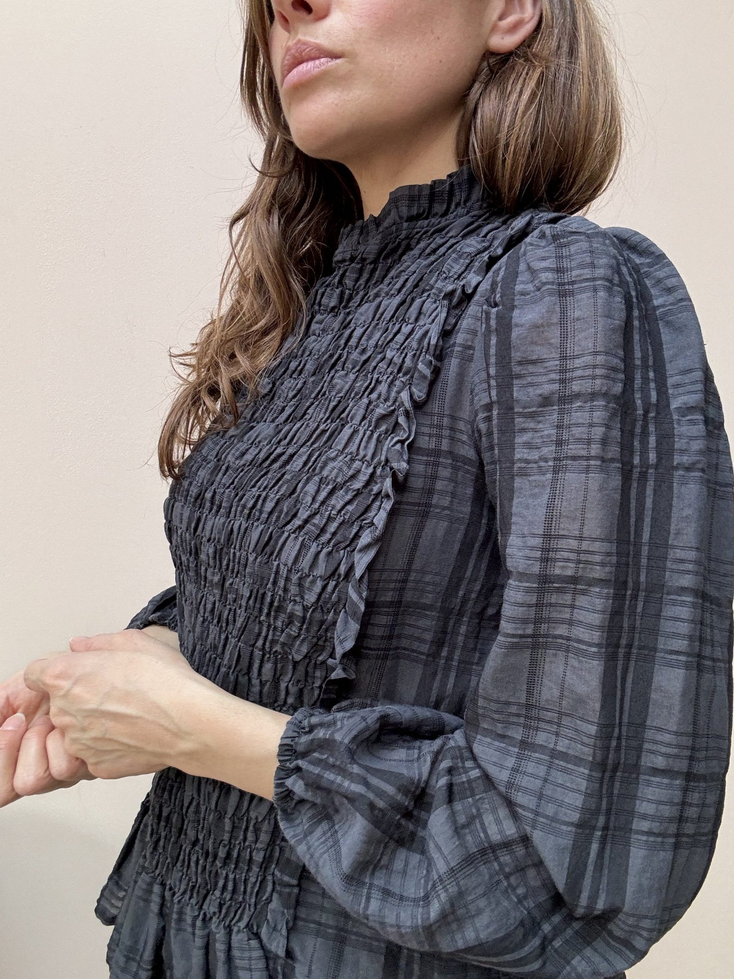 Smocked front top size 10