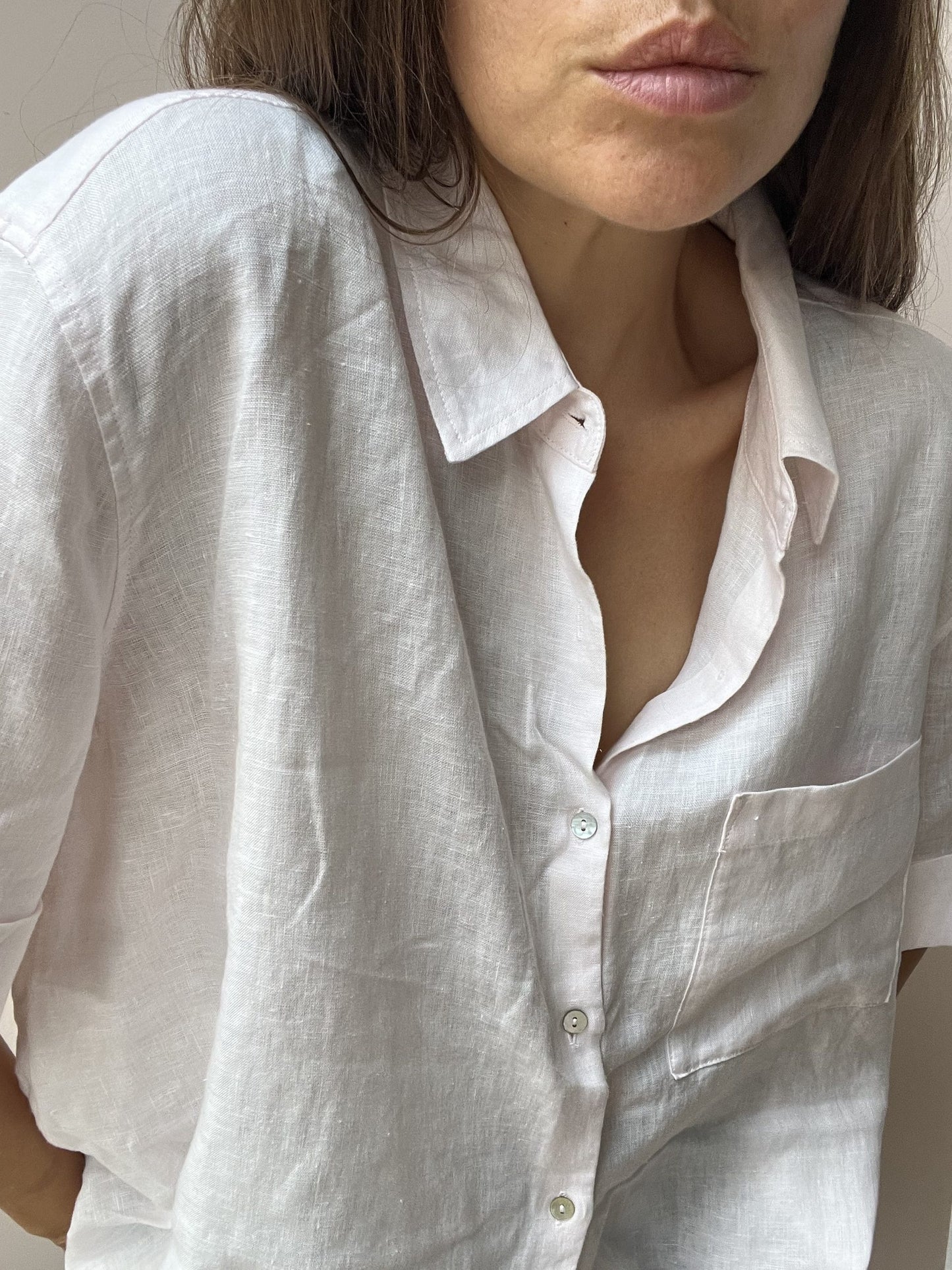 Pale pink linen size 18