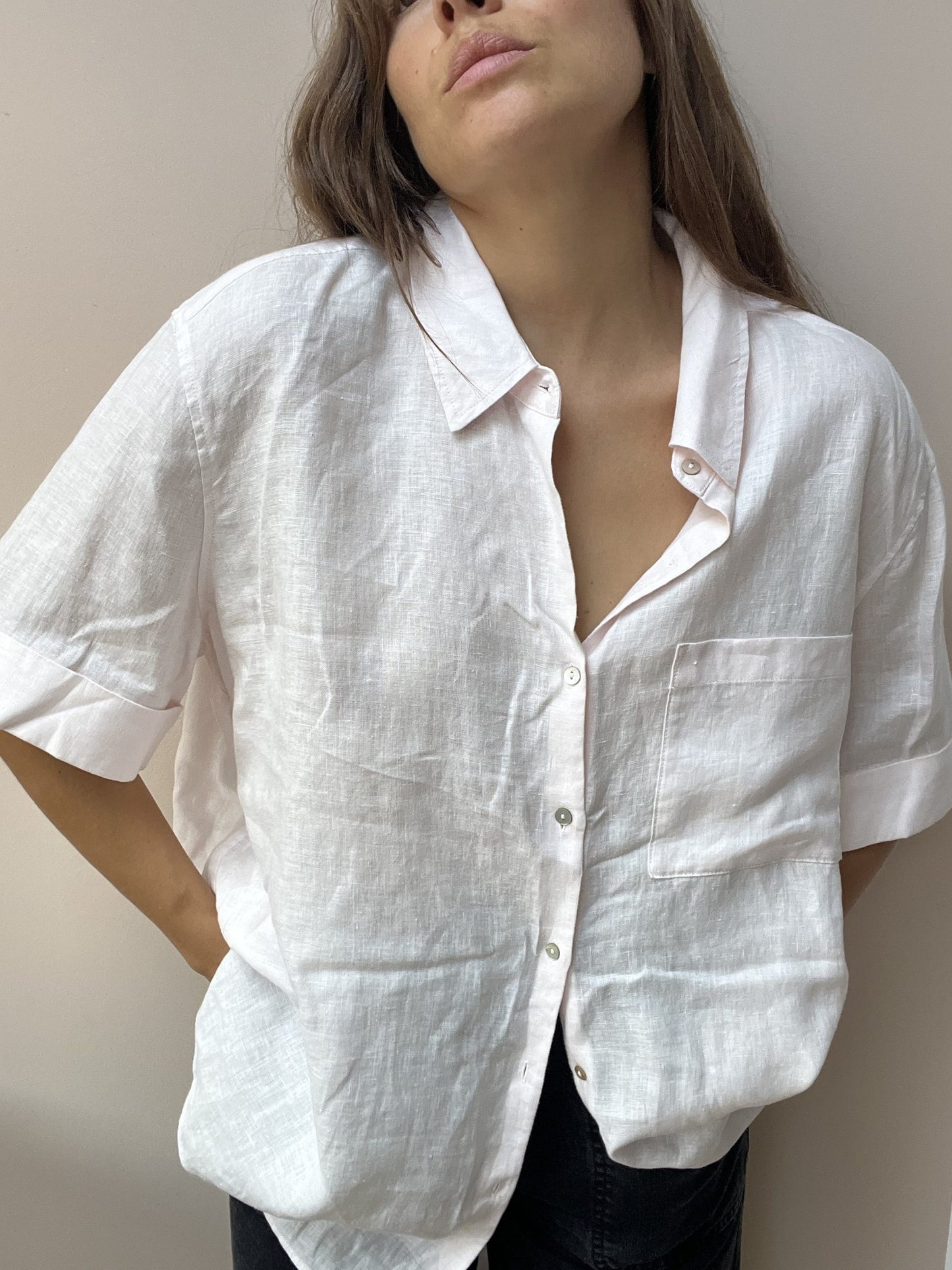 Pale pink linen size 18