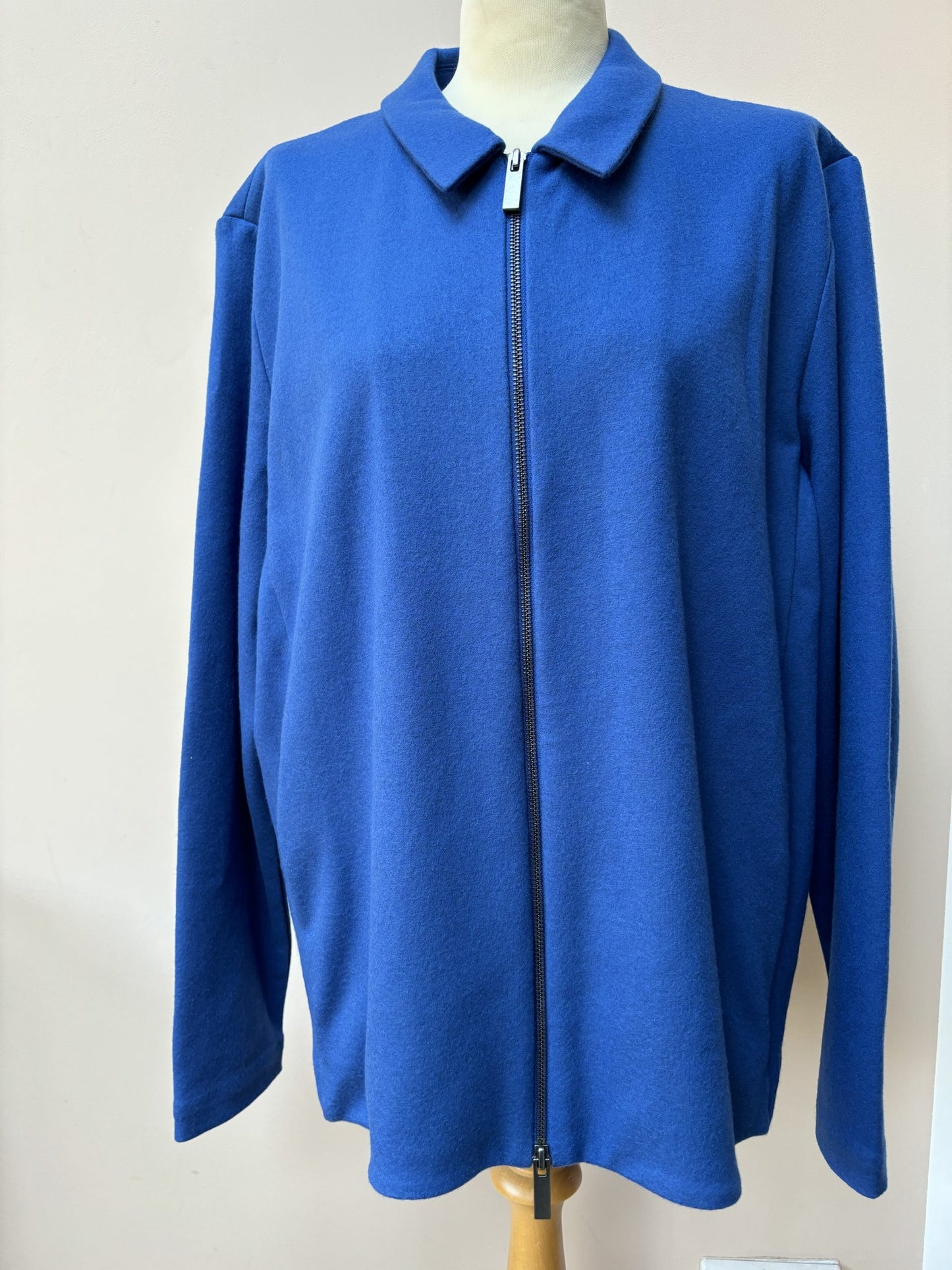 COS blue wool mix jacket size XL