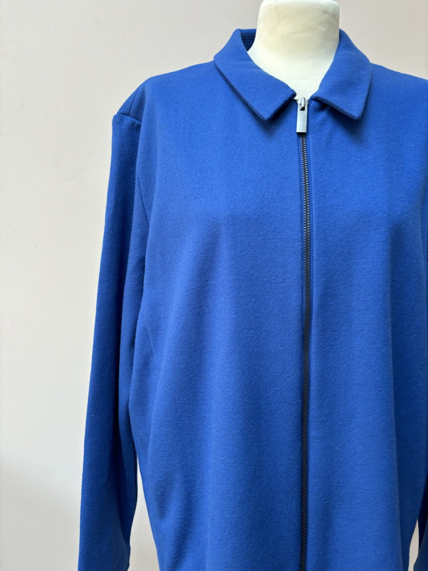 COS blue wool mix jacket size XL
