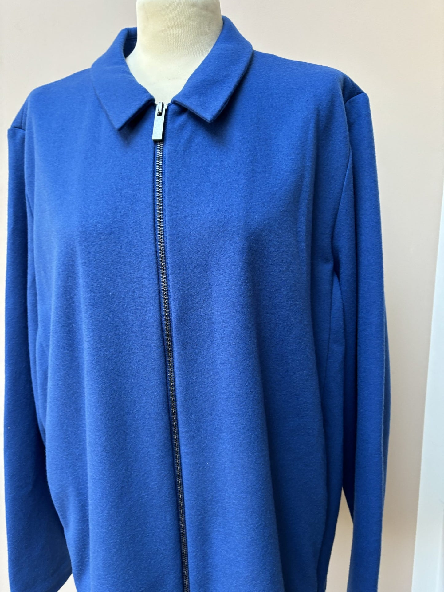 COS blue wool mix jacket size XL