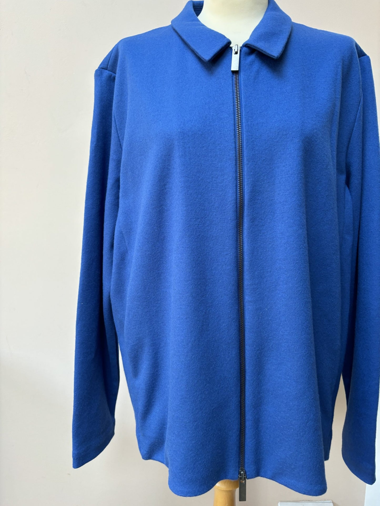 COS blue wool mix jacket size XL
