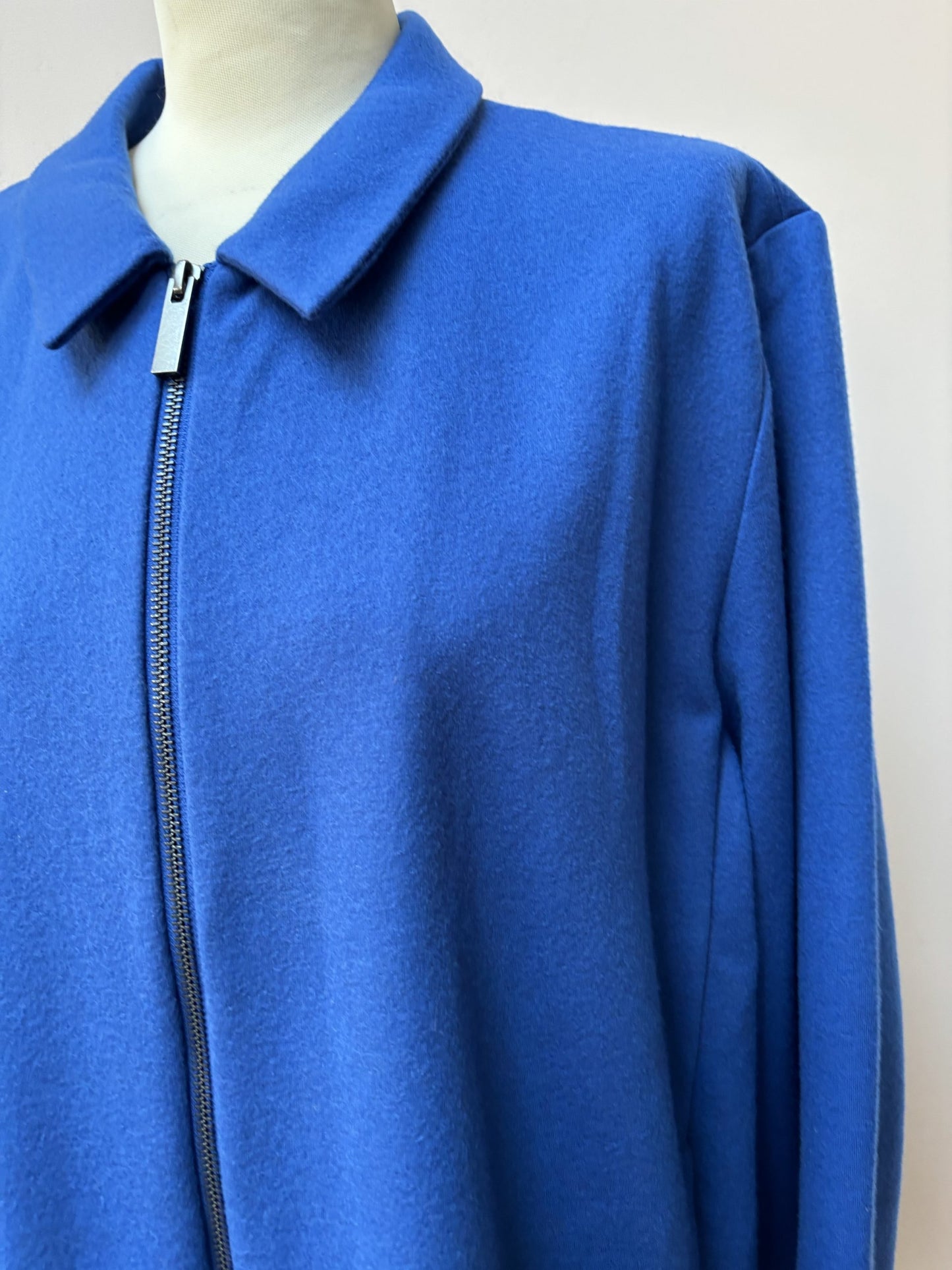 COS blue wool mix jacket size XL