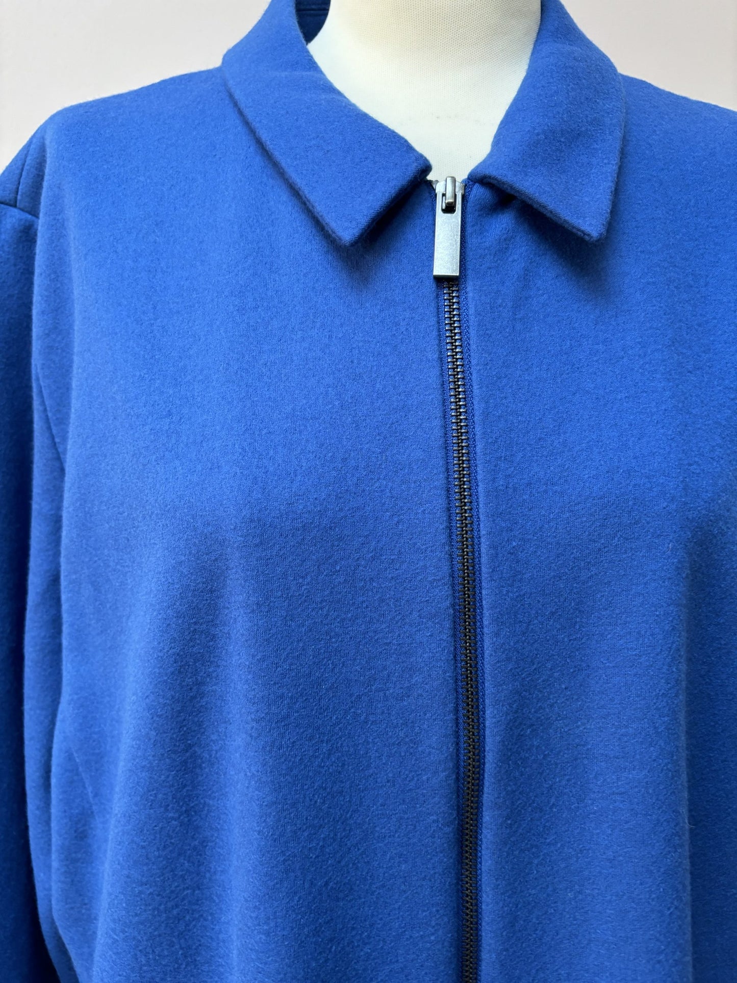COS blue wool mix jacket size XL