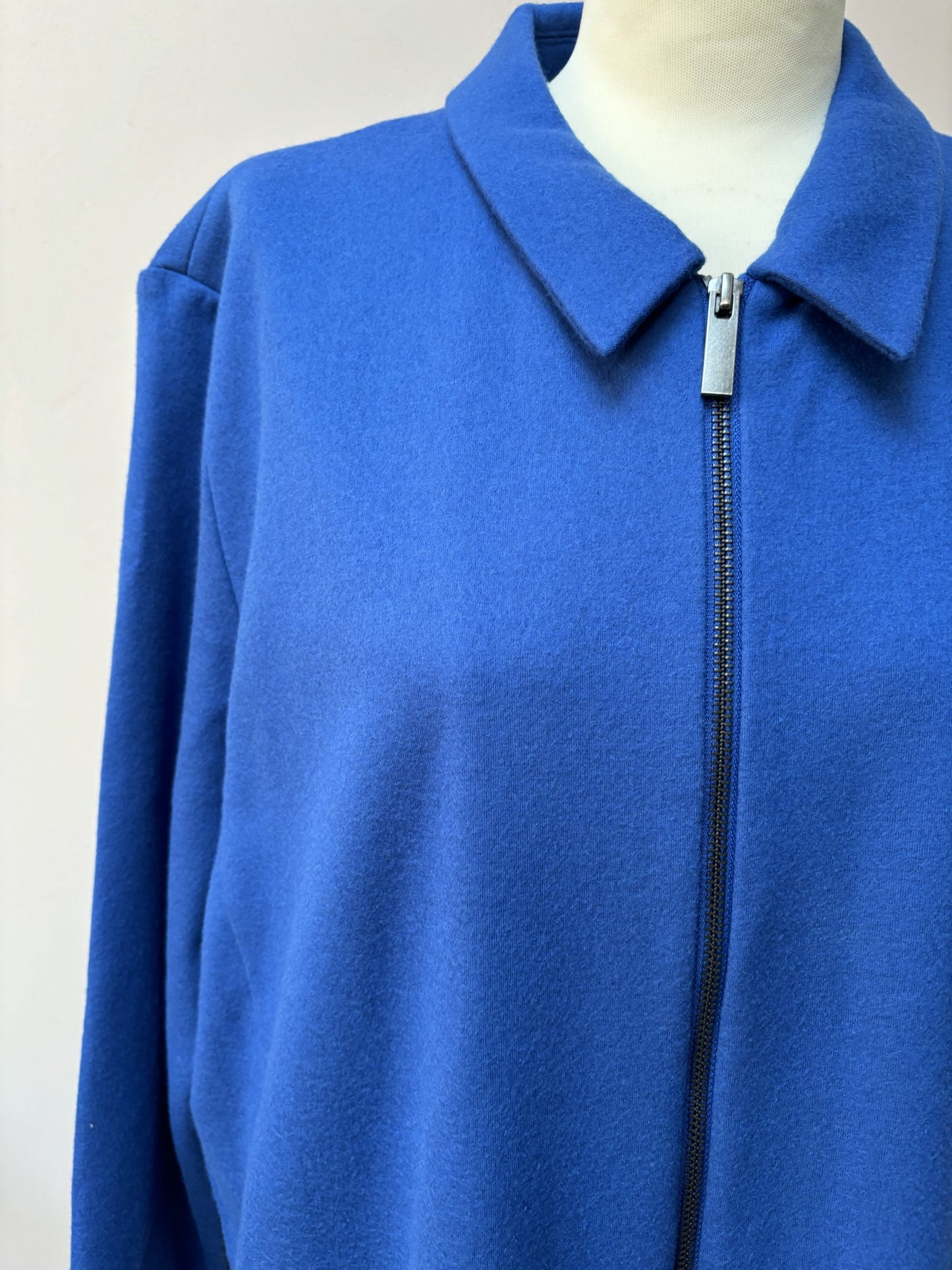 COS blue wool mix jacket size XL