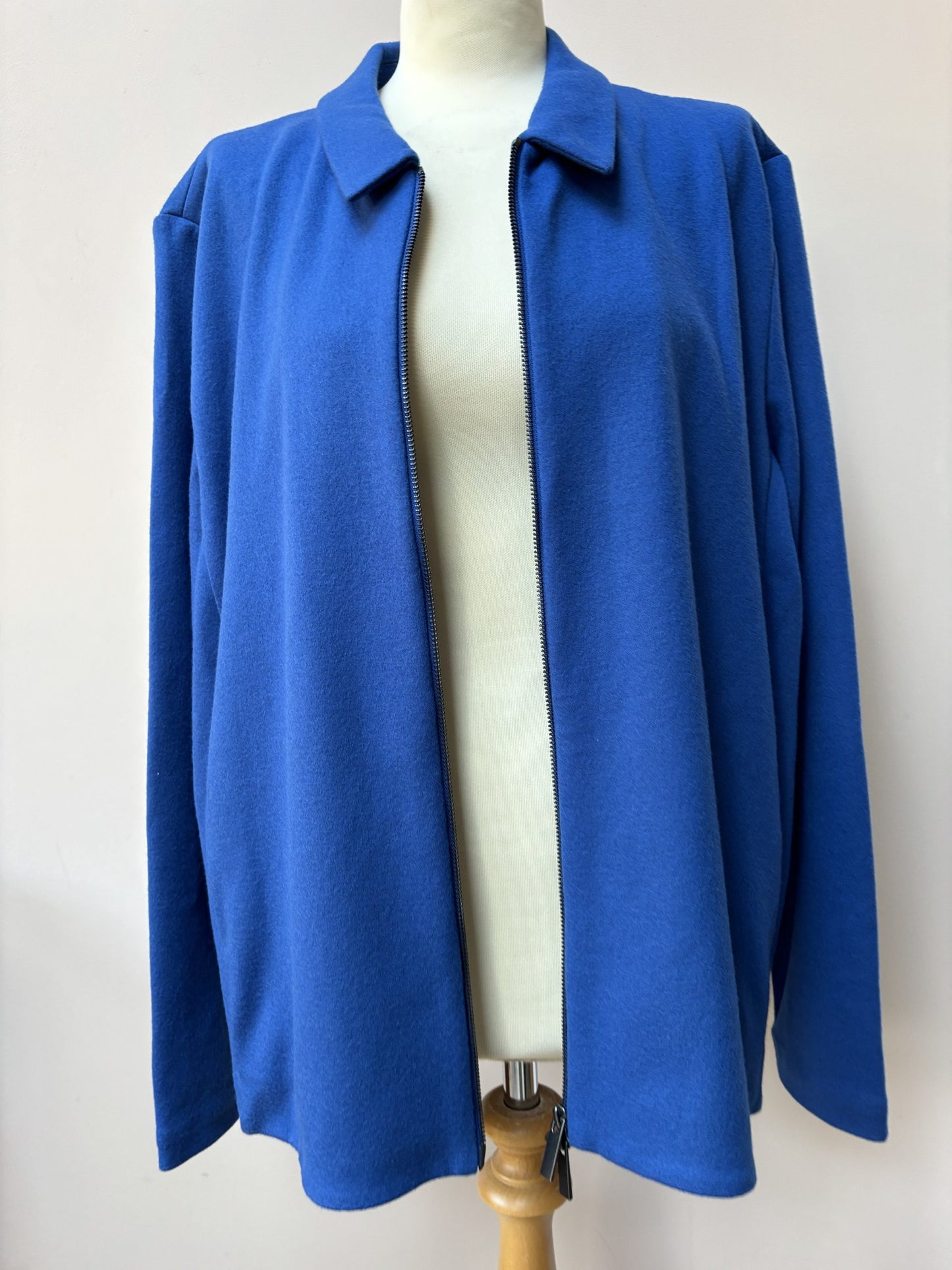 COS blue wool mix jacket size XL
