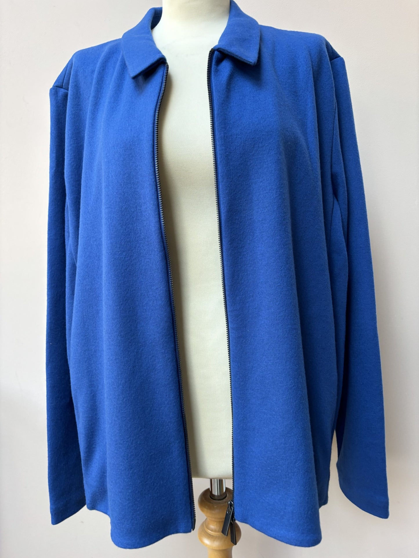 COS blue wool mix jacket size XL