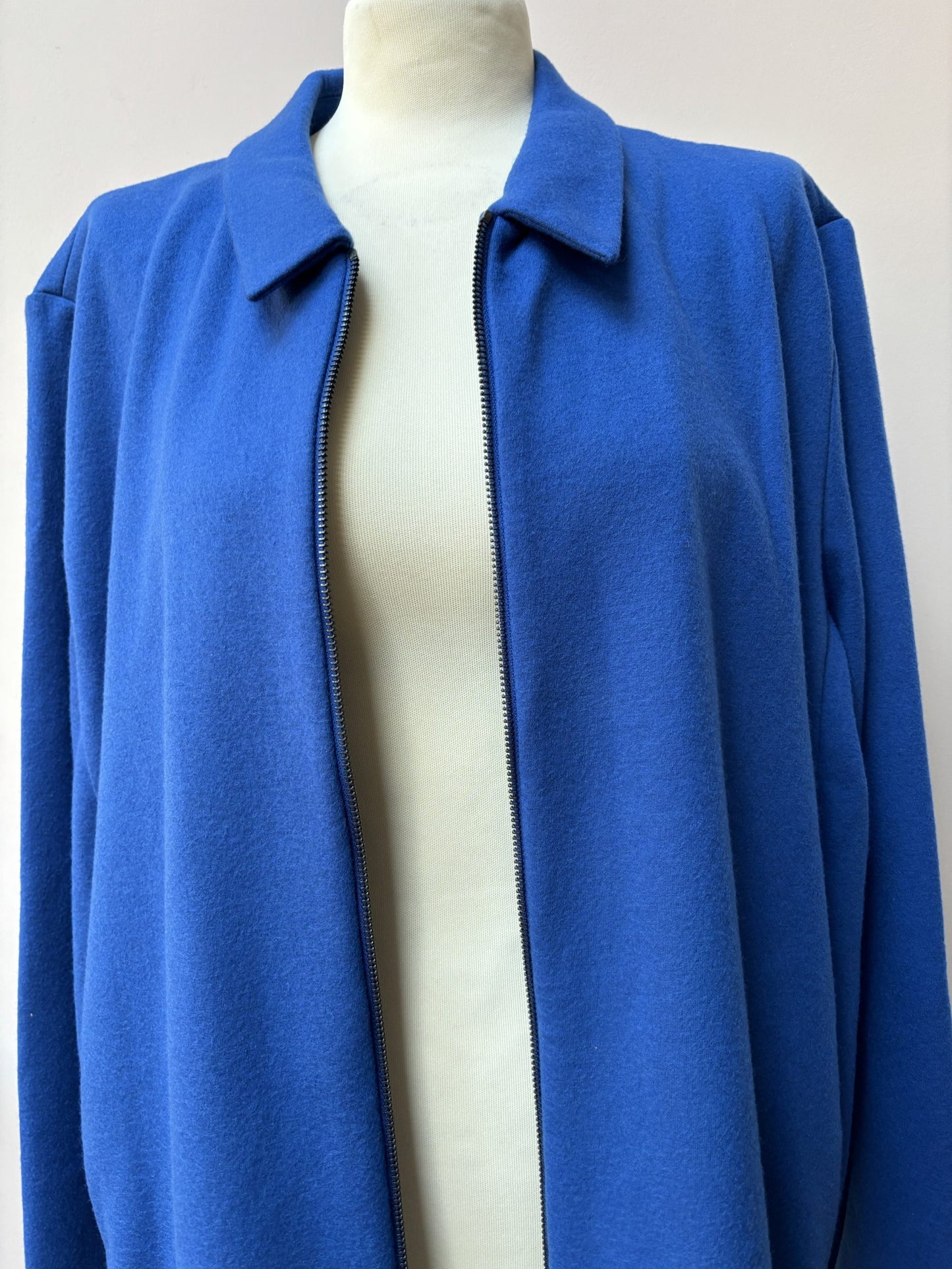 COS blue wool mix jacket size XL