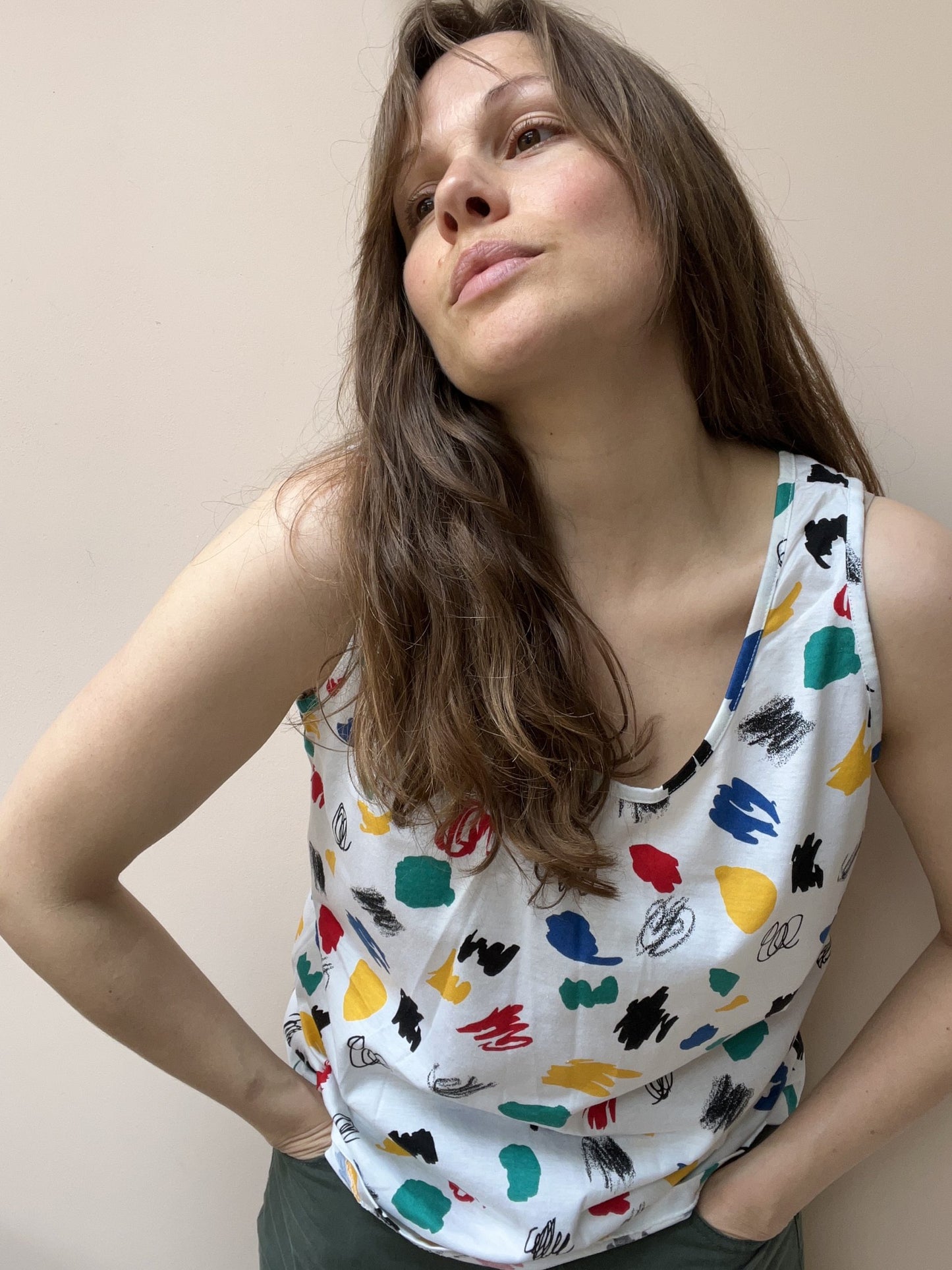 Paint splatter vest size 12/14