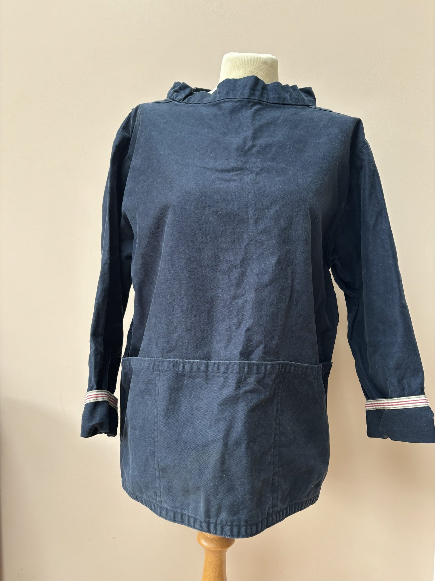 Navy cotton Cornishwear smock one size