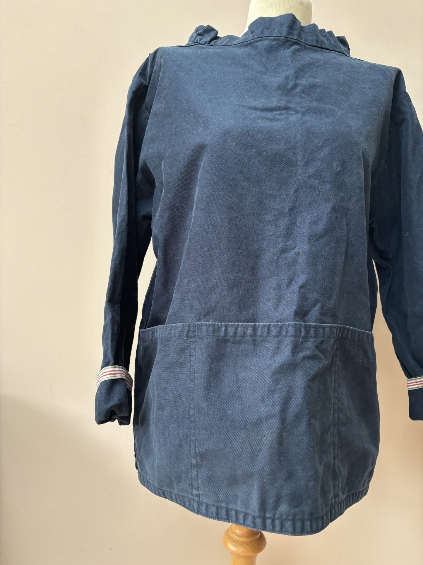 Navy cotton Cornishwear smock one size