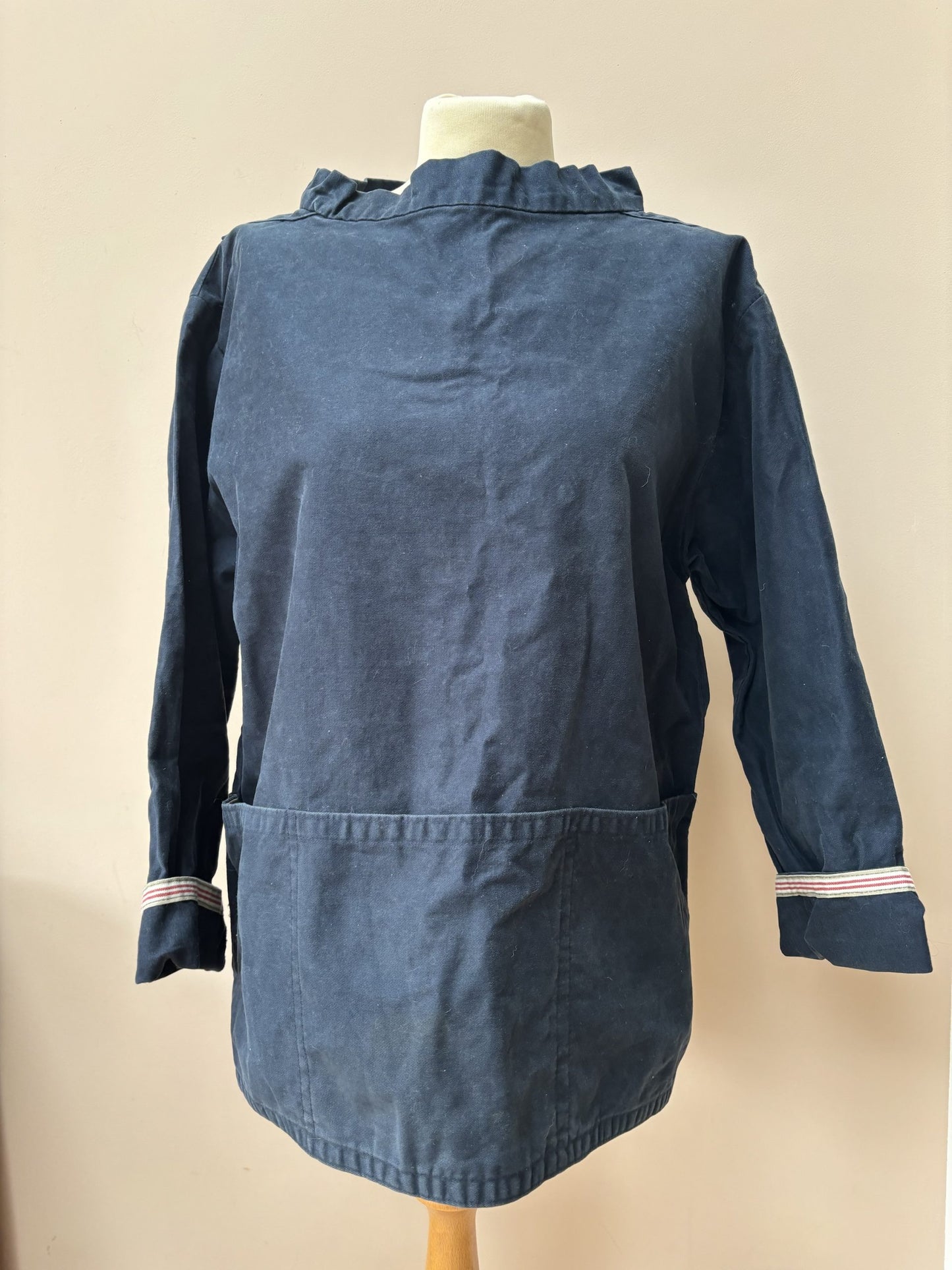 Navy cotton Cornishwear smock one size