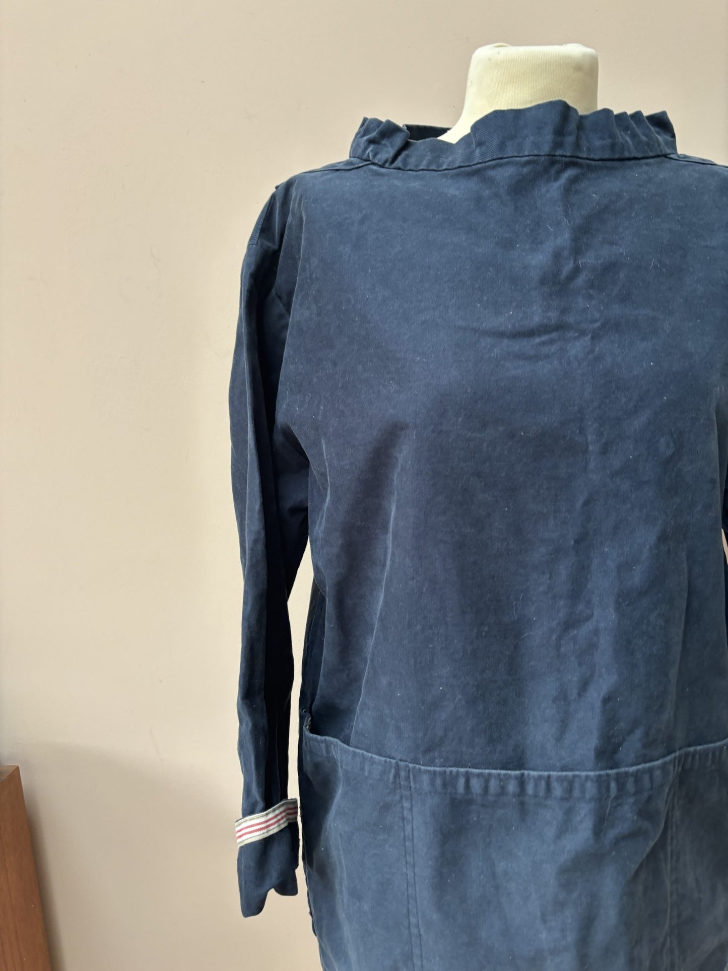 Navy cotton Cornishwear smock one size