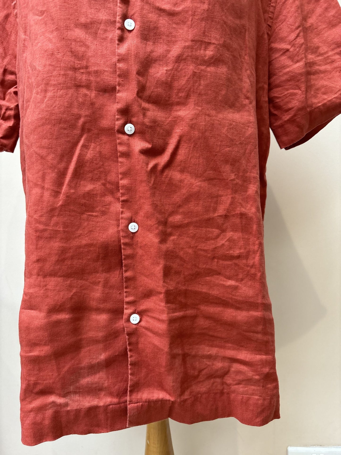 Rust linen shirt size M