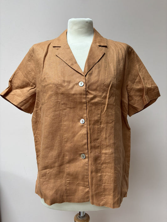 Rust linen shirt size M BNWT