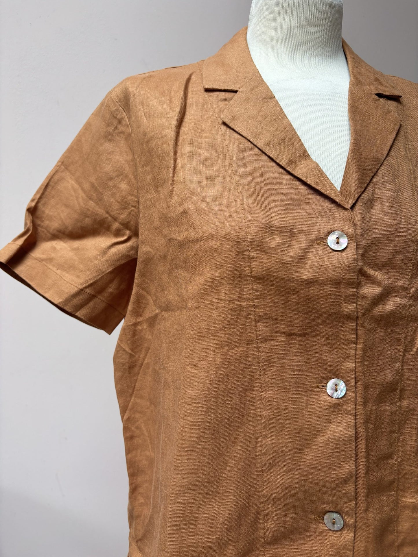 Rust linen shirt size M BNWT