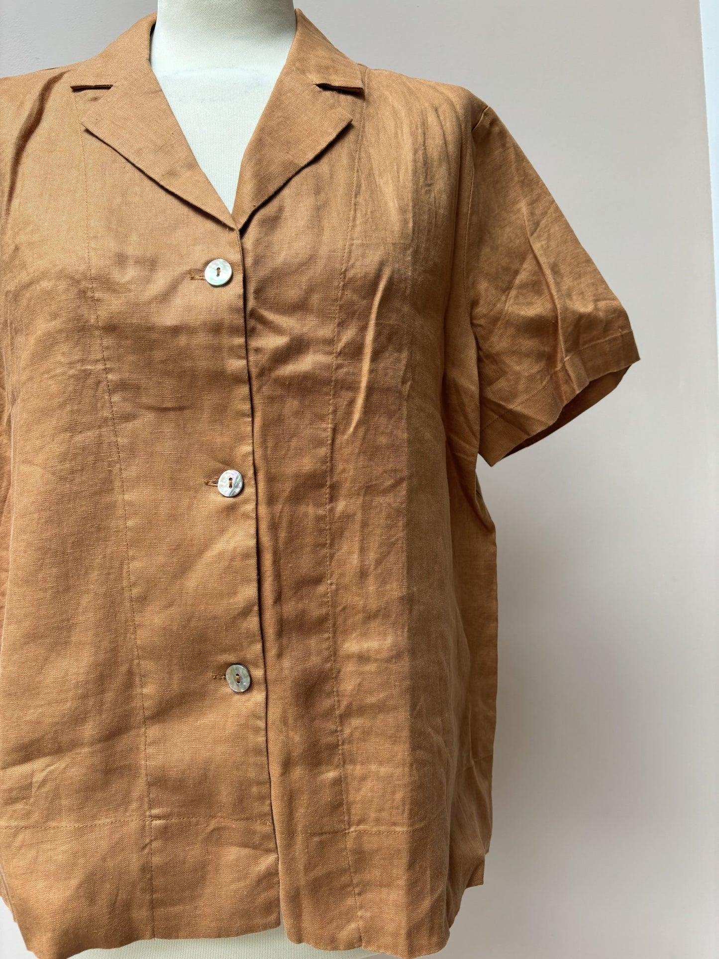Rust linen shirt size M BNWT