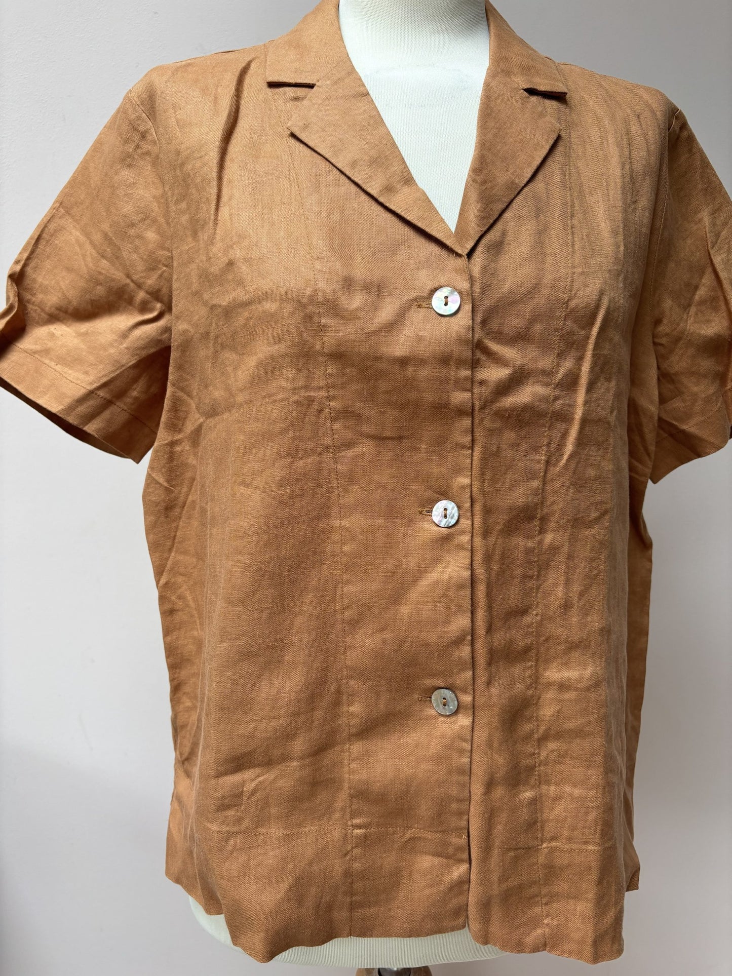 Rust linen shirt size M BNWT