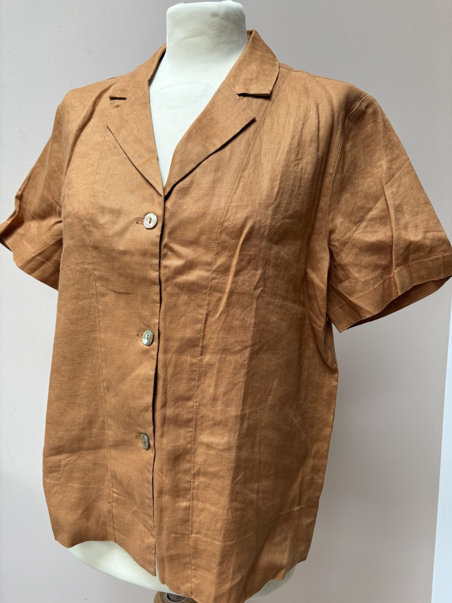 Rust linen shirt size M BNWT
