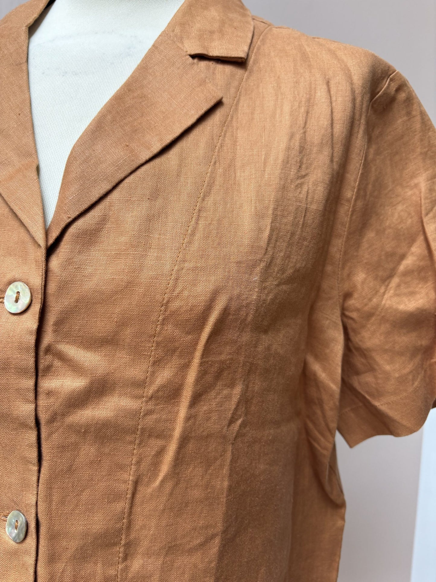 Rust linen shirt size M BNWT