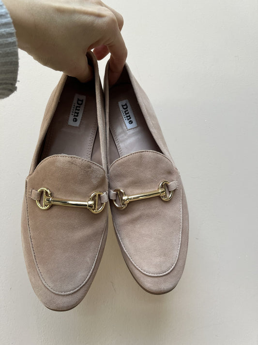 Suede sand loafers size uk5