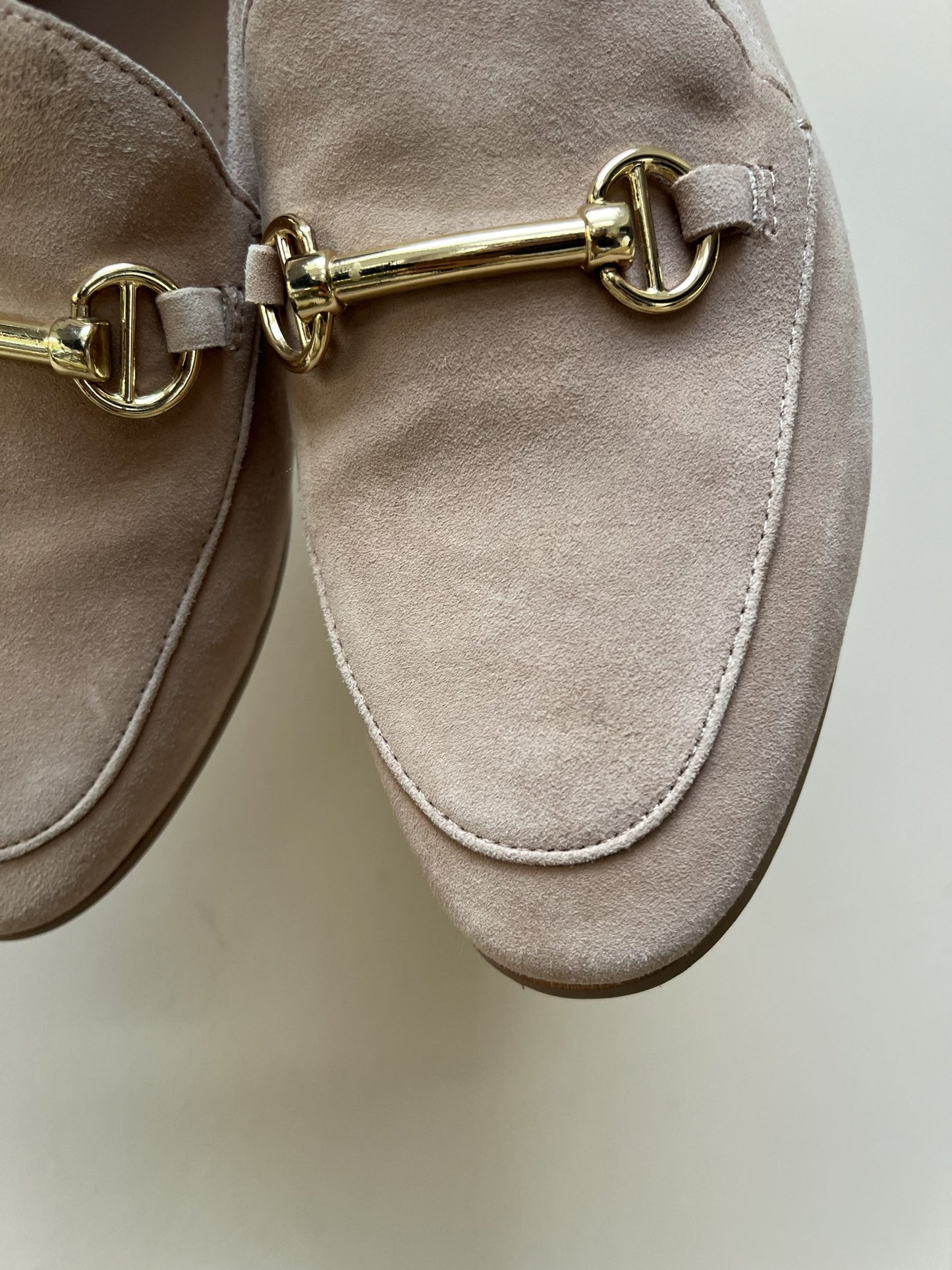 Suede sand loafers size uk5