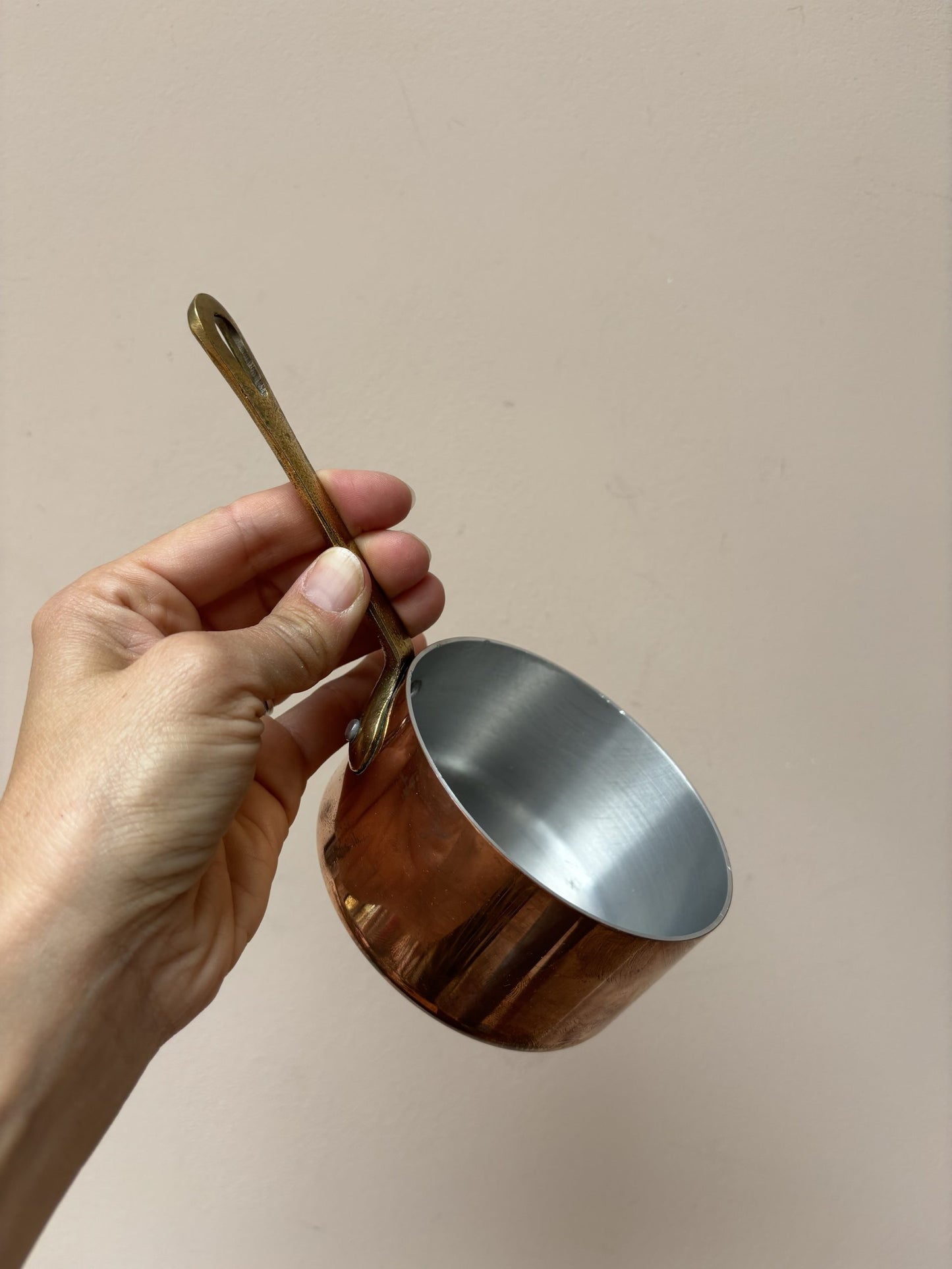 Vintage copper sauce pan