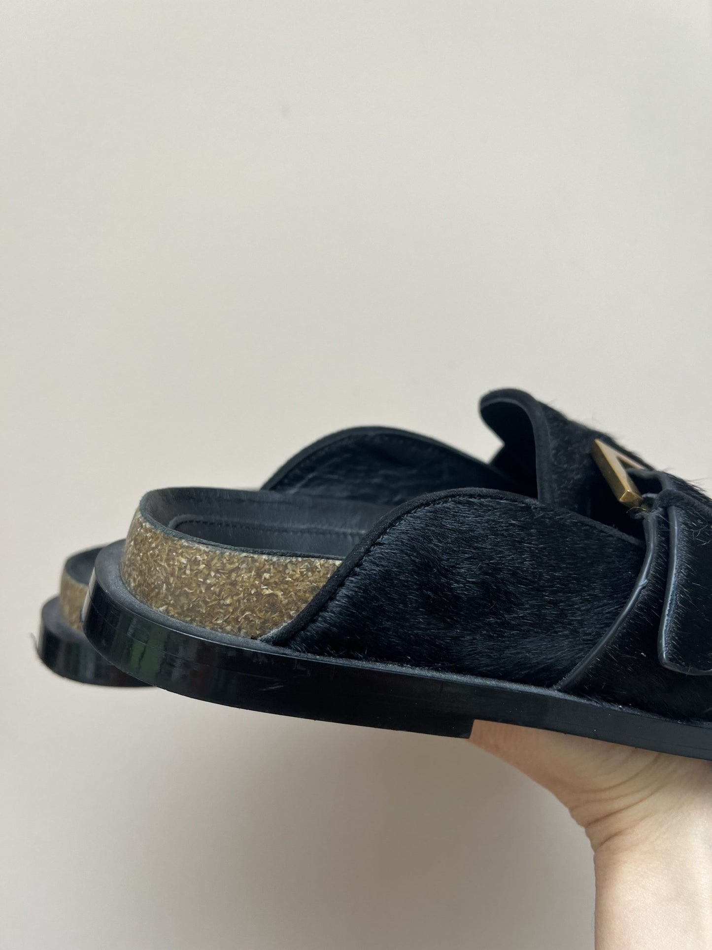 Zara cowhide and leather clogs size 41