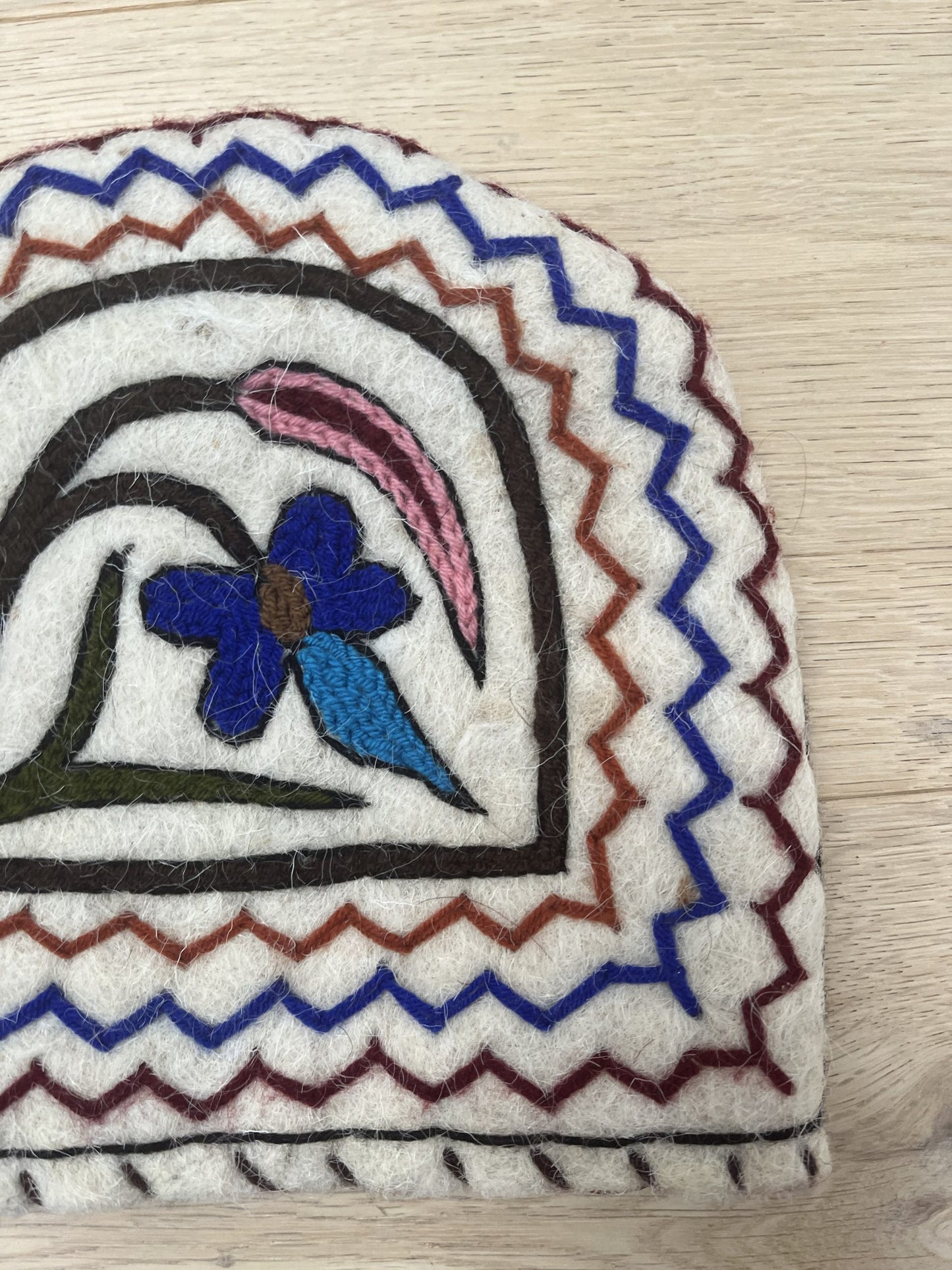 Embroidered tea cosy (one large one small)