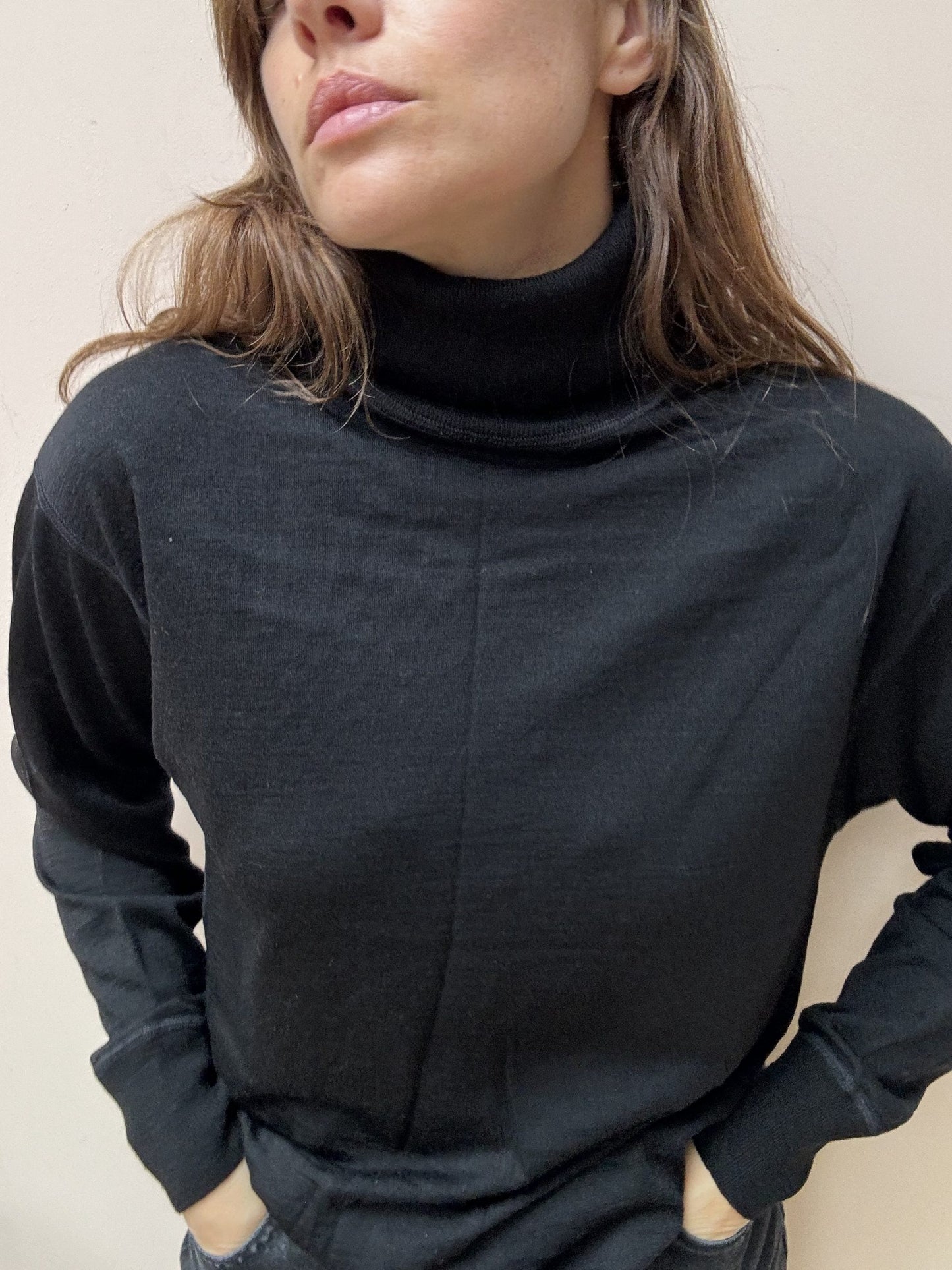 Vintage wool polo neck size M
