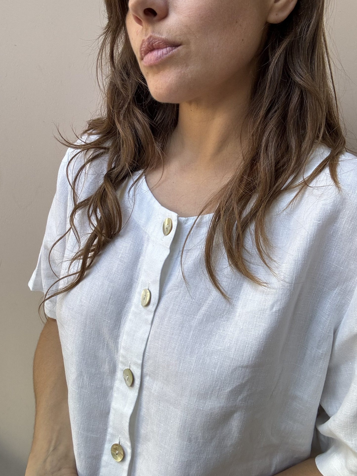 Linen button top size 14/16