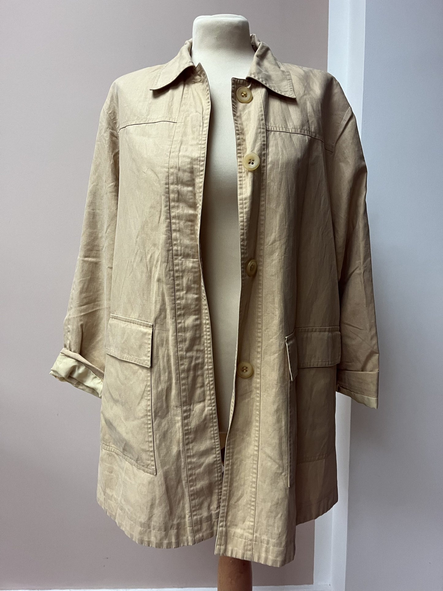 Linen cotton and wax jacket size 10