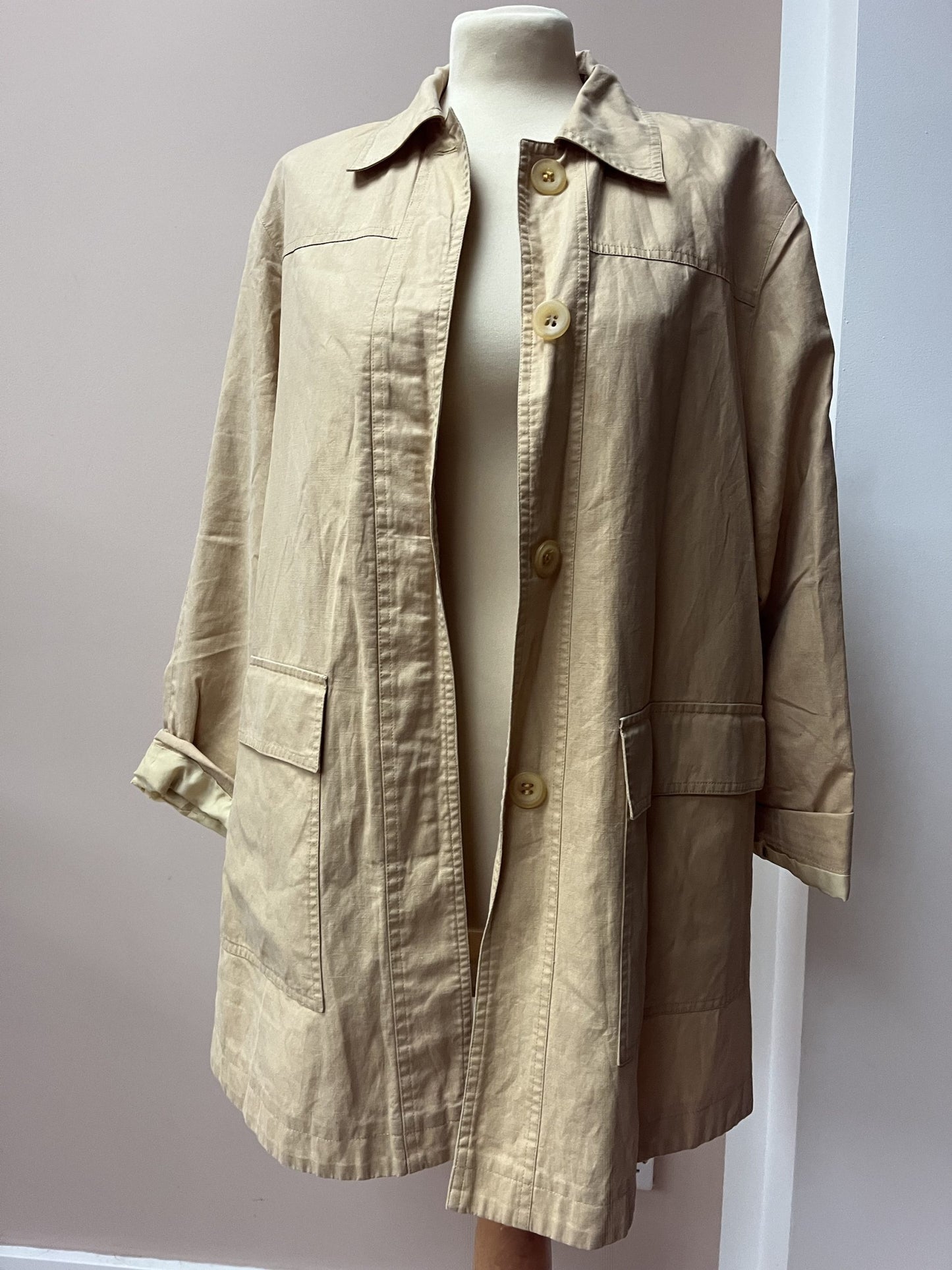 Linen cotton and wax jacket size 10