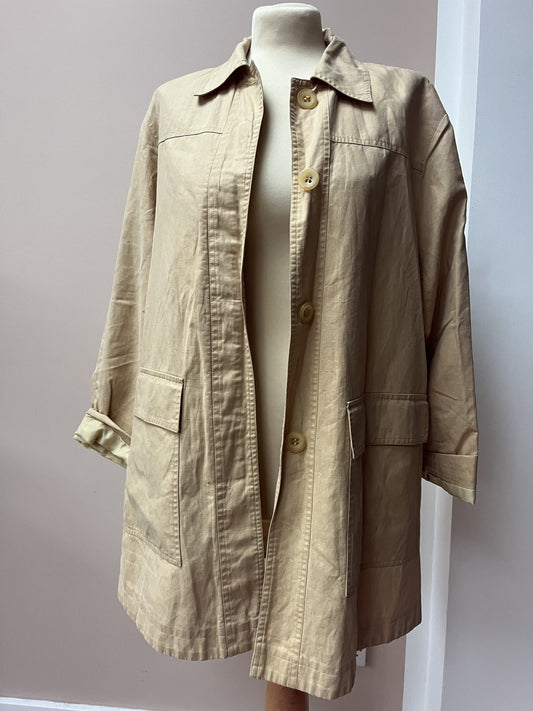 Linen cotton and wax jacket size 10