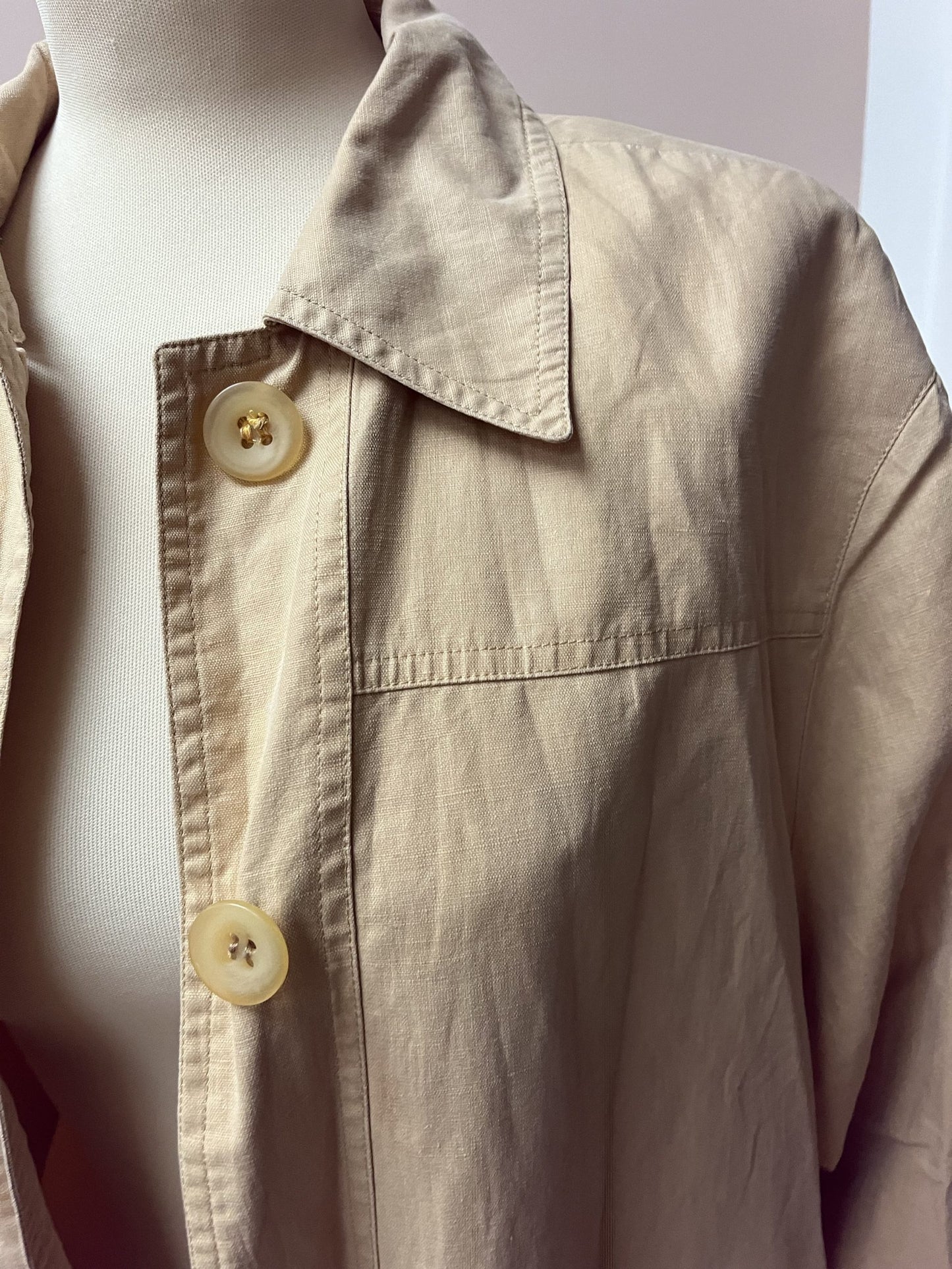 Linen cotton and wax jacket size 10
