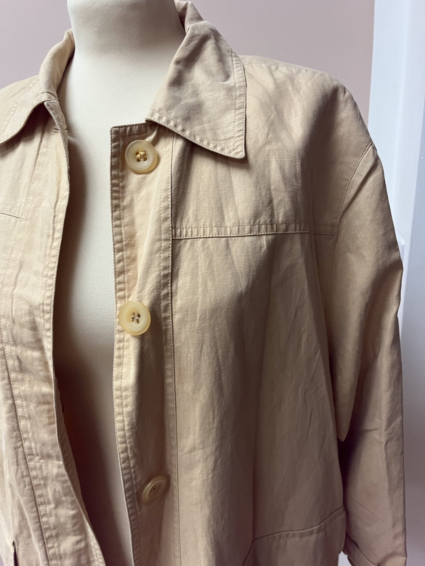 Linen cotton and wax jacket size 10