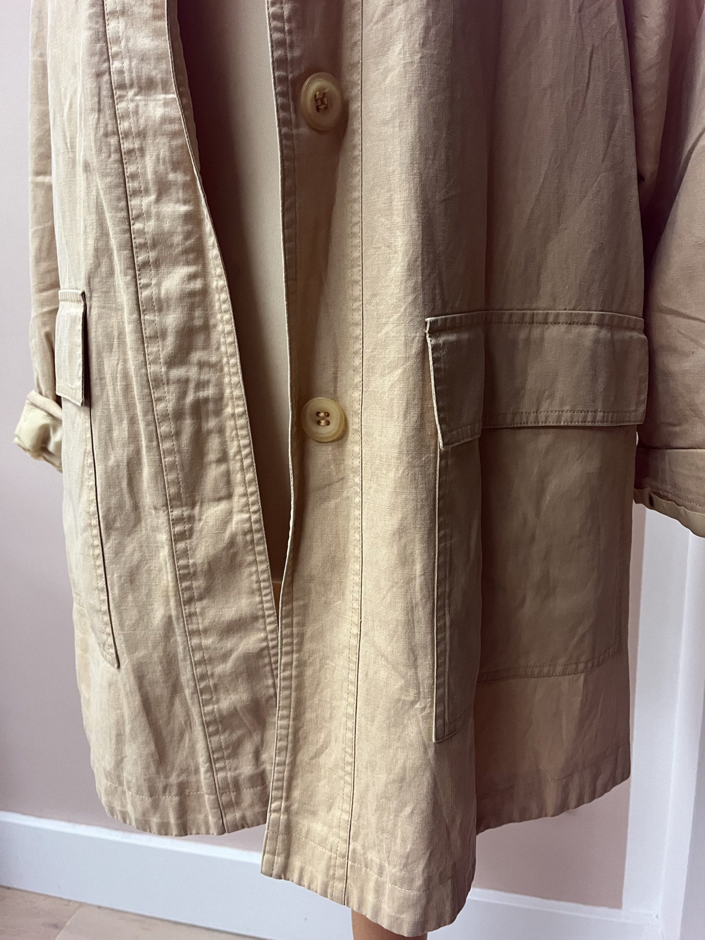 Linen cotton and wax jacket size 10